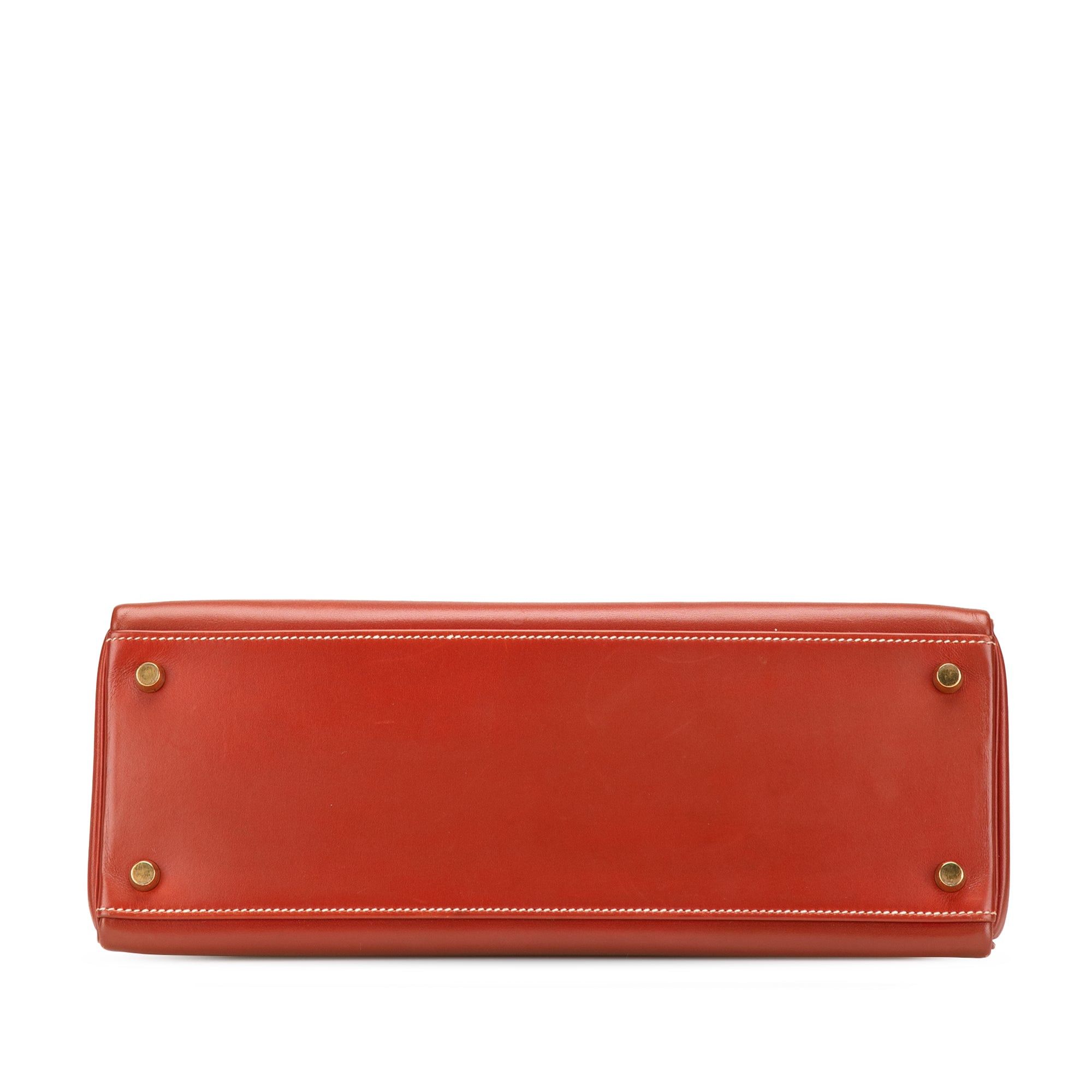 Hermes Hermès Box Calf Kelly Retourne 32 Red Size ONE SIZE - 3 Thumbnail