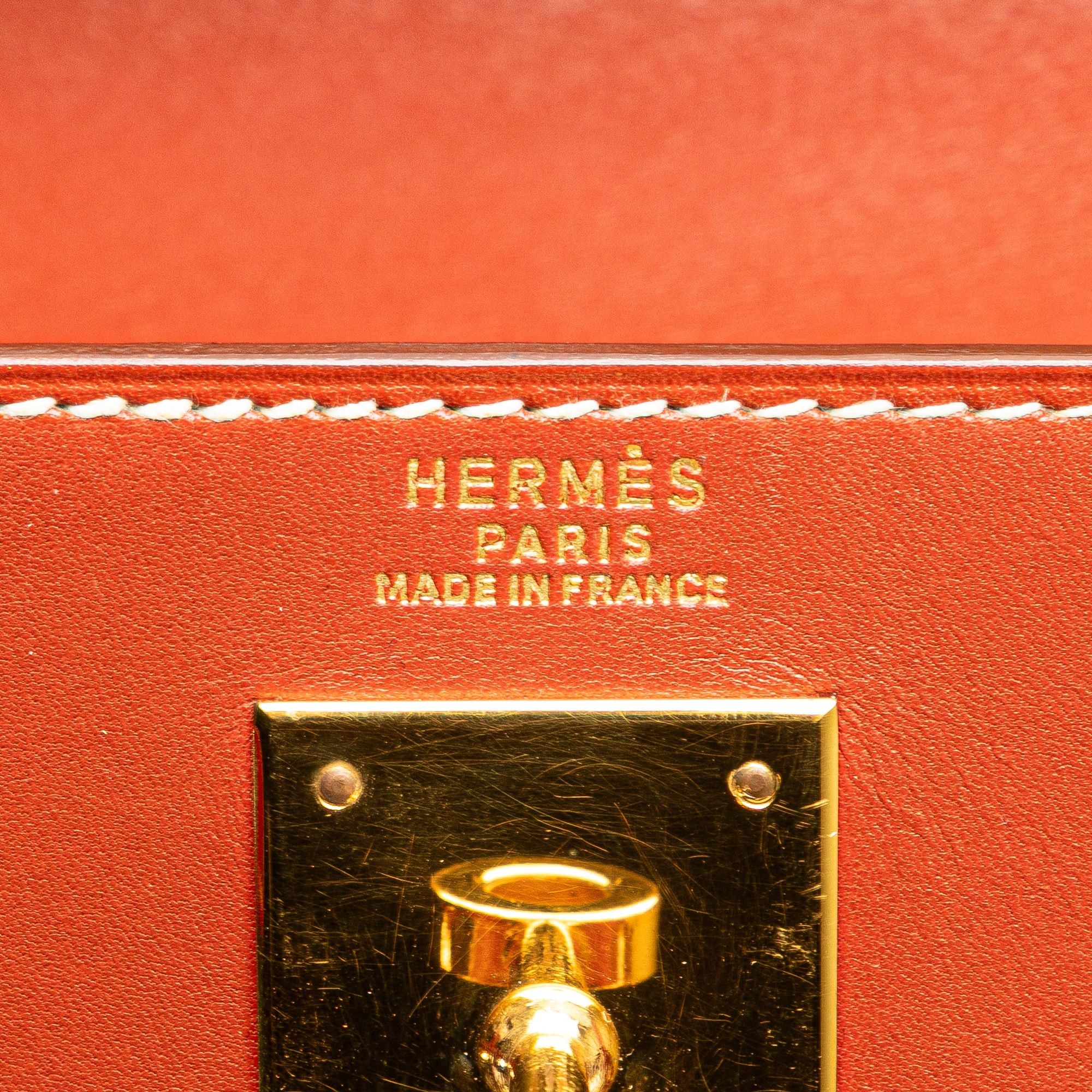 Hermes Hermès Box Calf Kelly Retourne 32 Red Size ONE SIZE - 5 Thumbnail