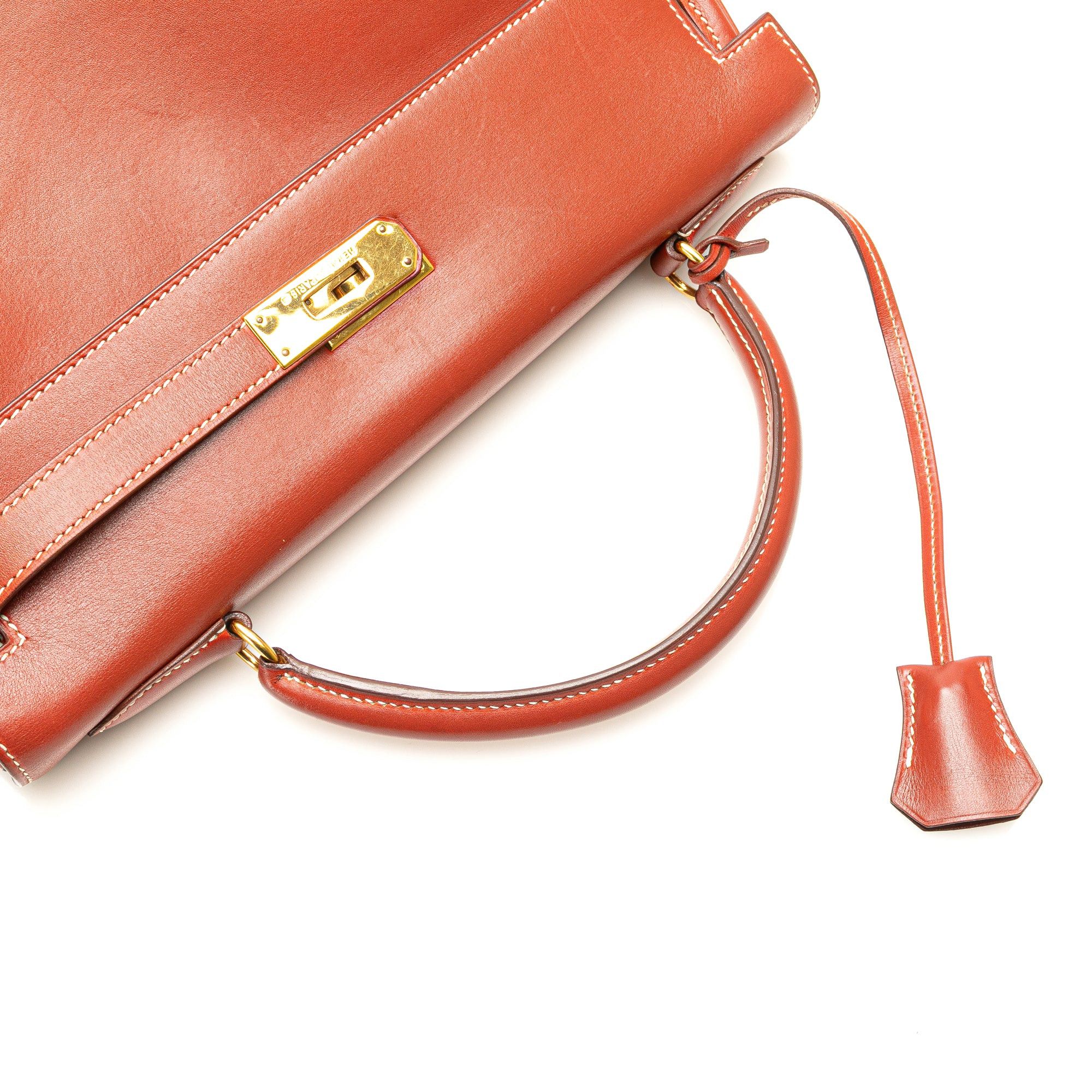 Hermes Hermès Box Calf Kelly Retourne 32 Red Size ONE SIZE - 10 Thumbnail