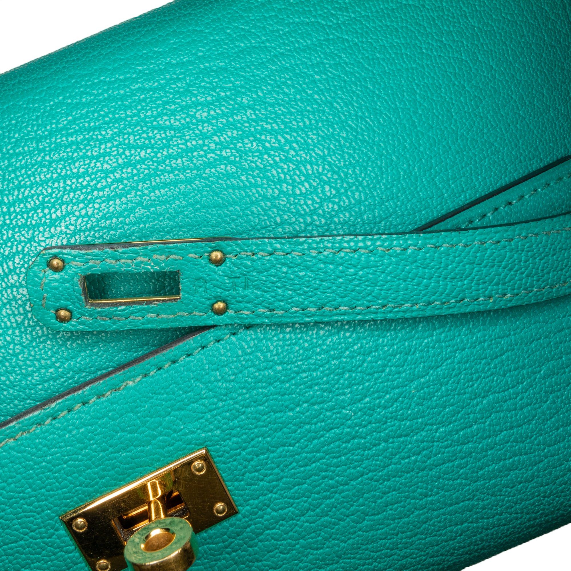Hermes Hermès Chevre Mysore Kelly Long Wallet Blue Size ONE SIZE - 7 Thumbnail