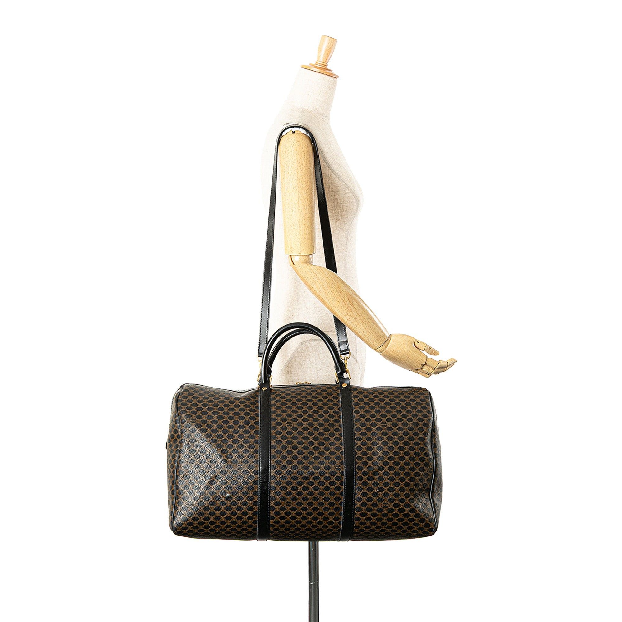 Celine Celine Macadam Coated Canvas Travel Bag Brown Size ONE SIZE - 14 Thumbnail