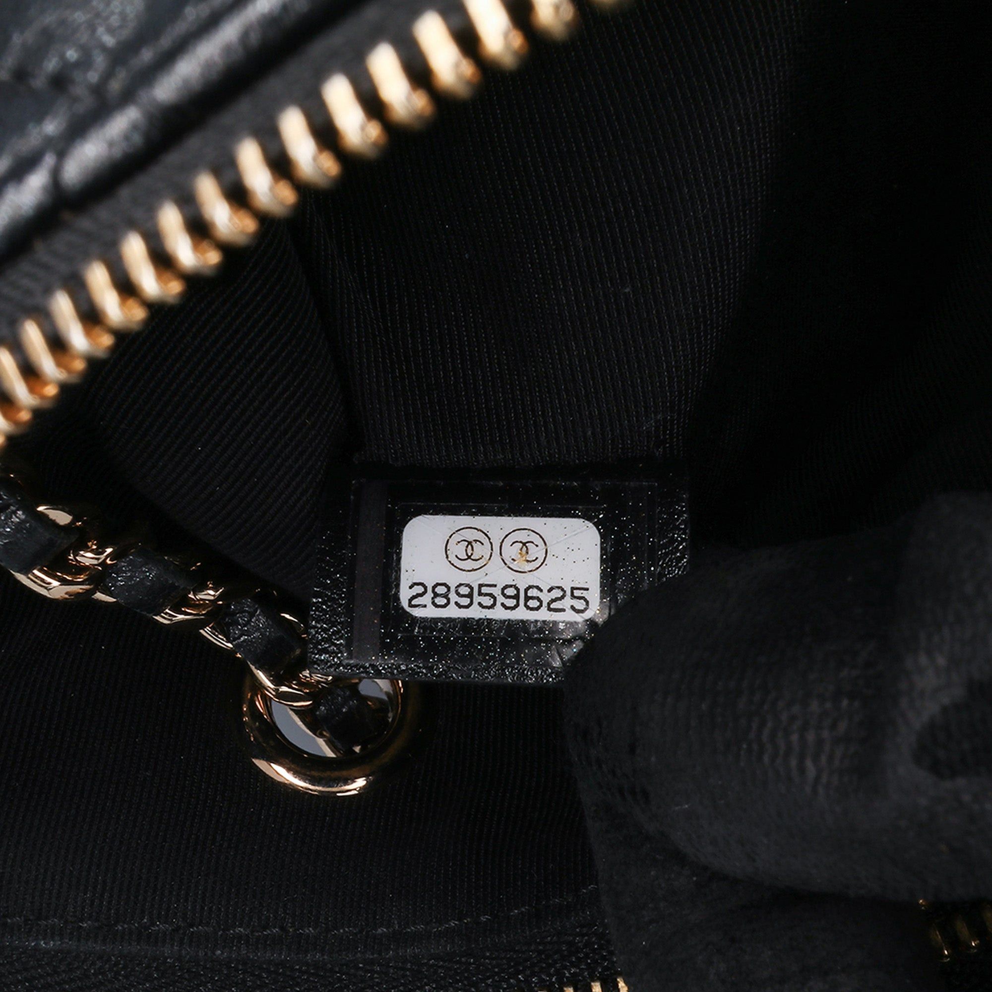 Chanel Chanel Quilted Lambskin Double Case with Chain Black Size ONE SIZE - 8 Thumbnail