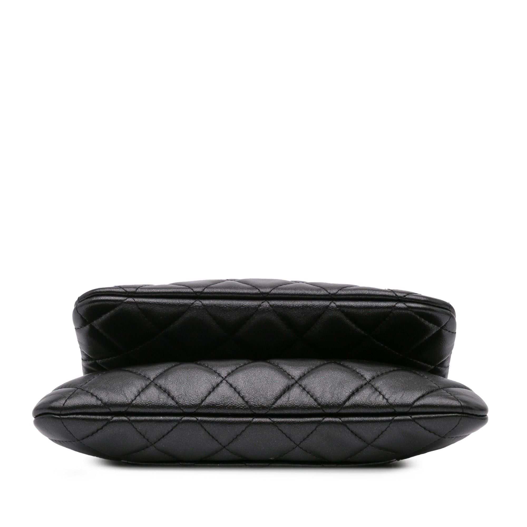 Chanel Chanel Quilted Lambskin Double Case with Chain Black Size ONE SIZE - 3 Thumbnail