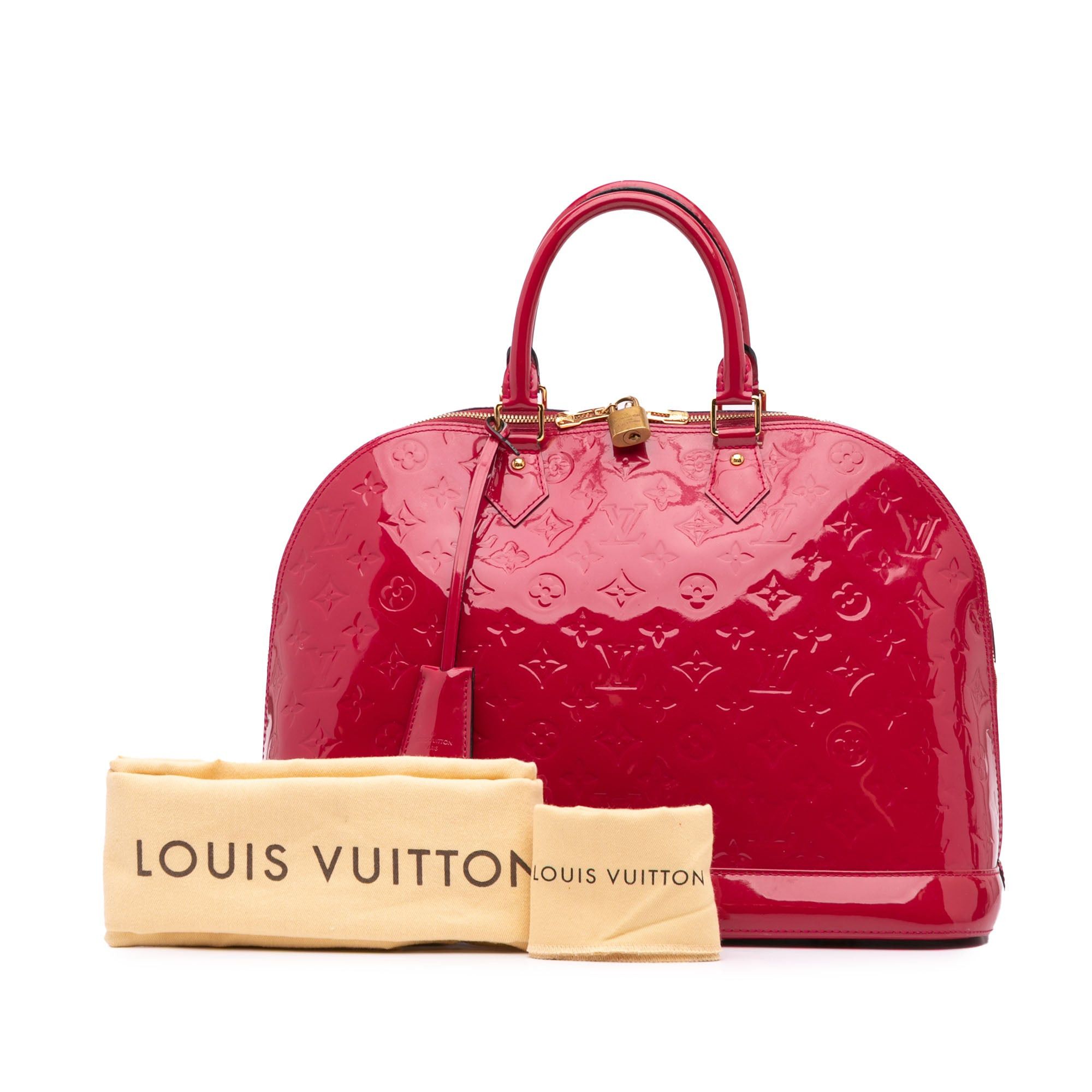 Louis Vuitton Louis Vuitton Monogram Vernis Alma GM Red Size ONE SIZE - 11 Thumbnail