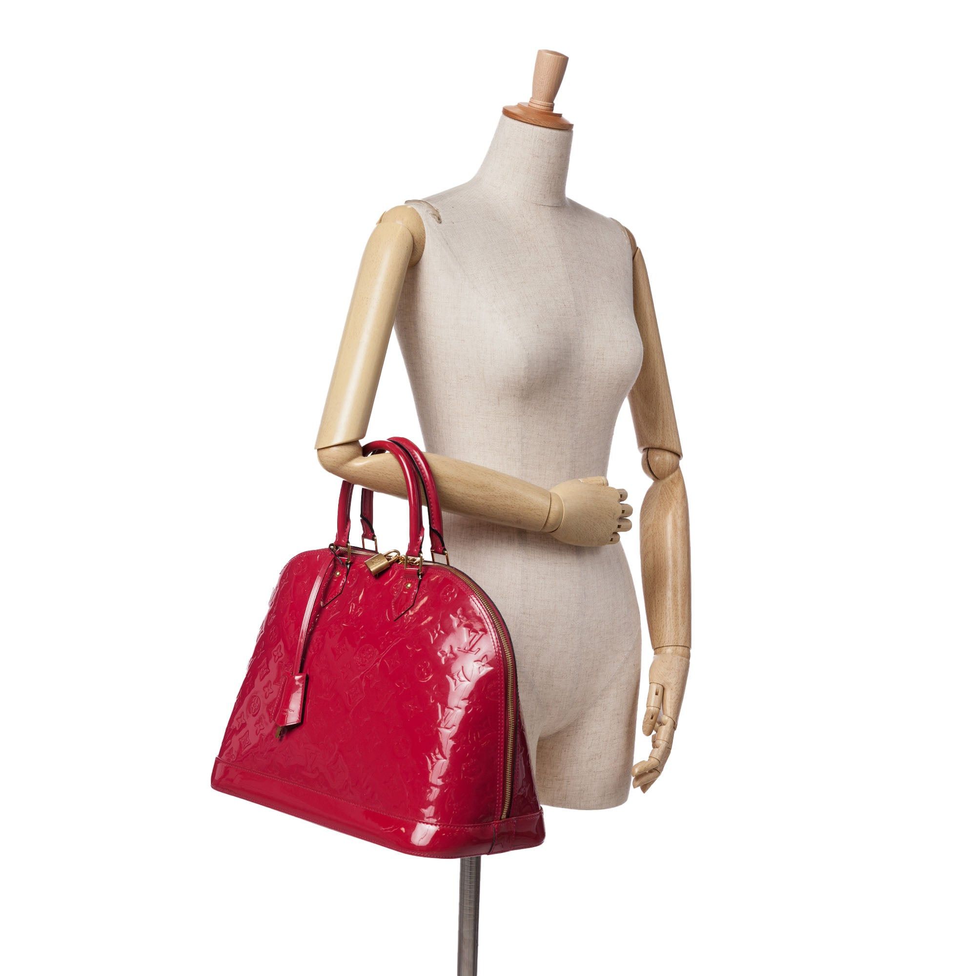 Louis Vuitton Louis Vuitton Monogram Vernis Alma GM Red Size ONE SIZE - 10 Thumbnail