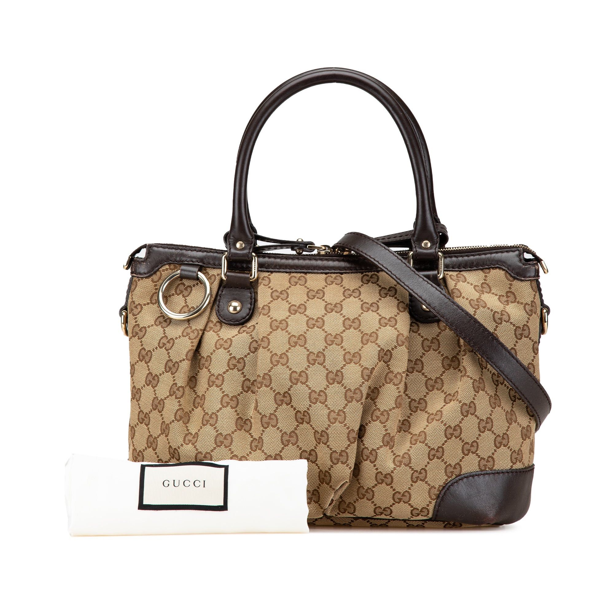 Gucci Gucci GG Canvas Sukey Satchel Brown Size ONE SIZE - 8 Thumbnail