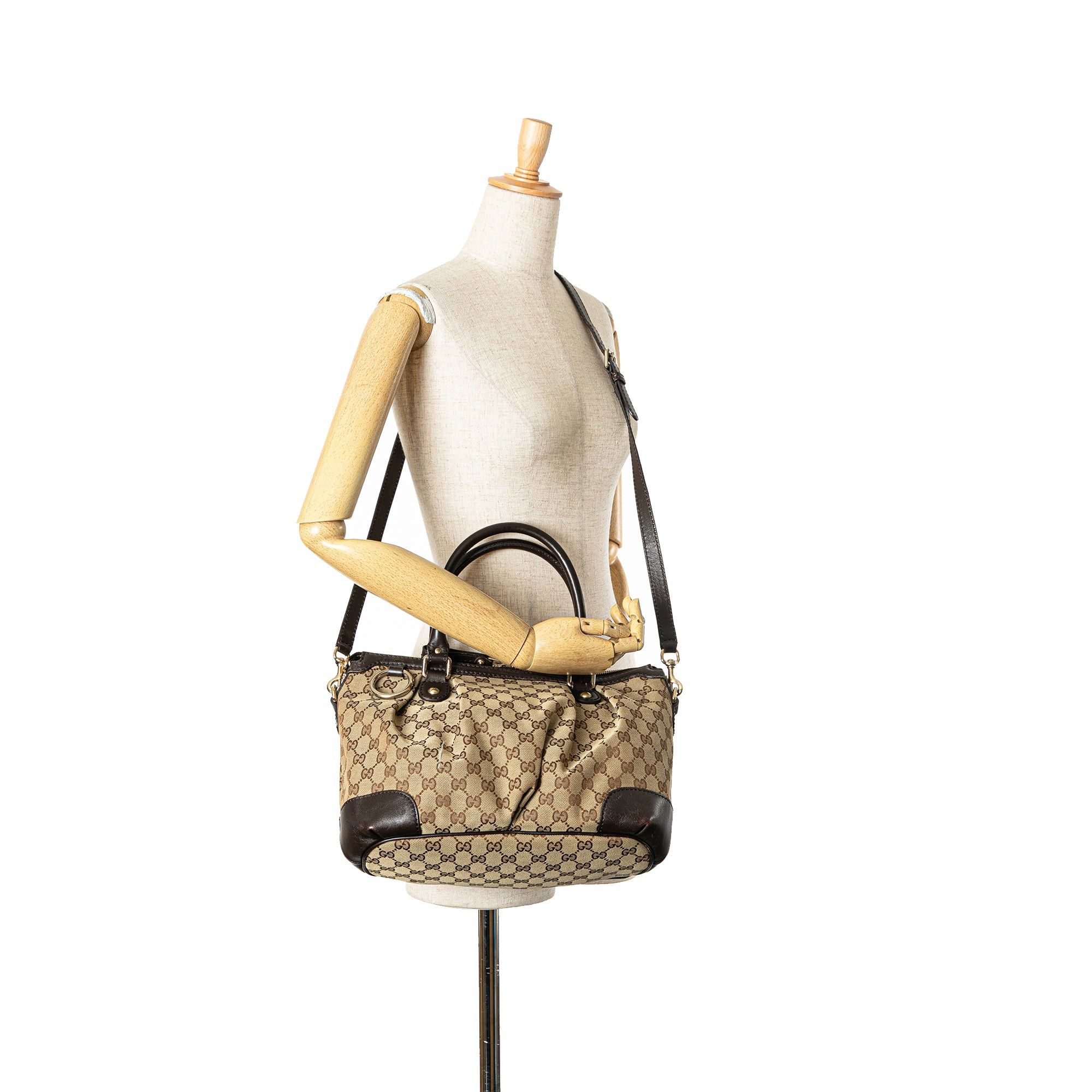 Gucci Gucci GG Canvas Sukey Satchel Brown Size ONE SIZE - 7 Thumbnail