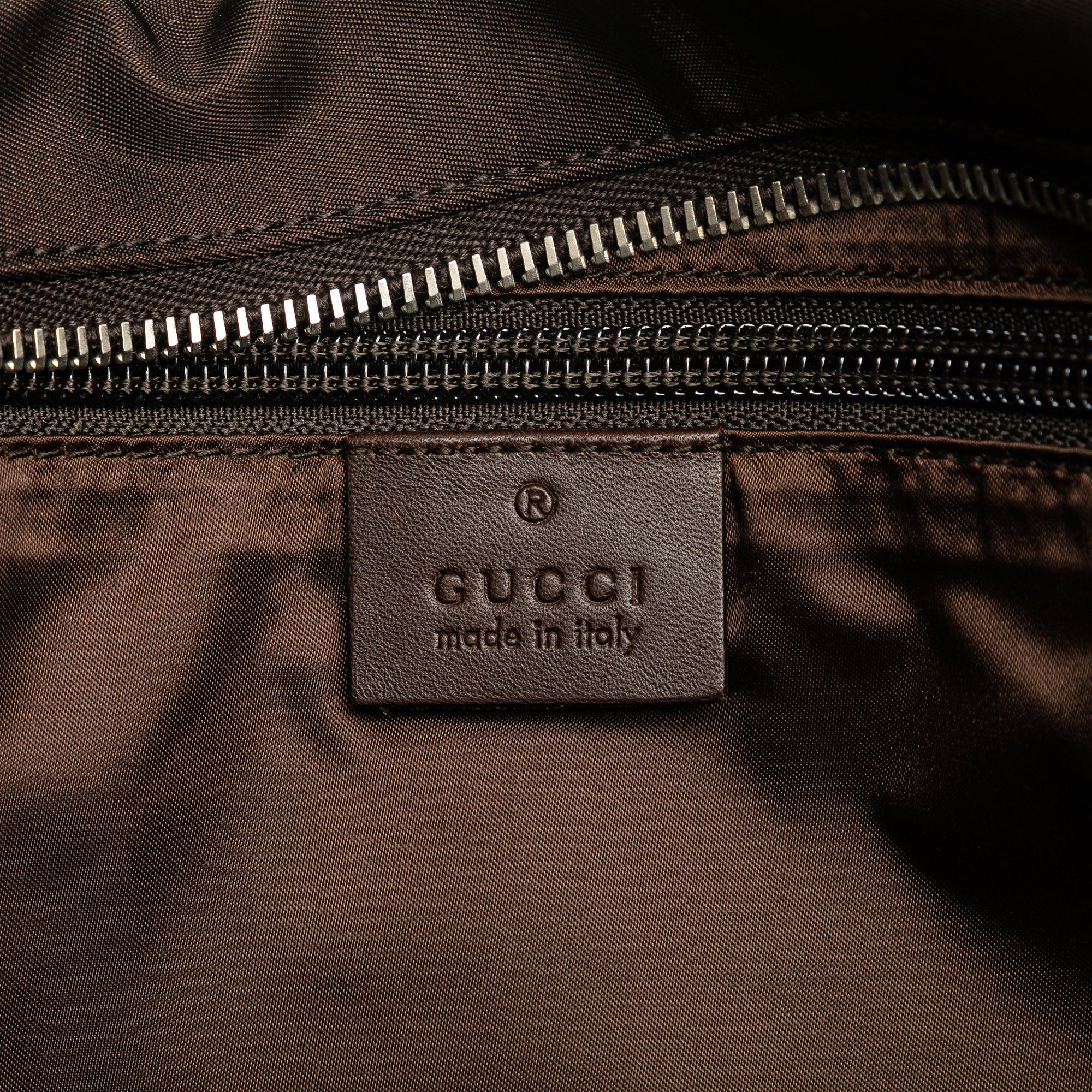 Gucci Gucci Diamante Nylon Web Tote Brown Size ONE SIZE - 5 Thumbnail