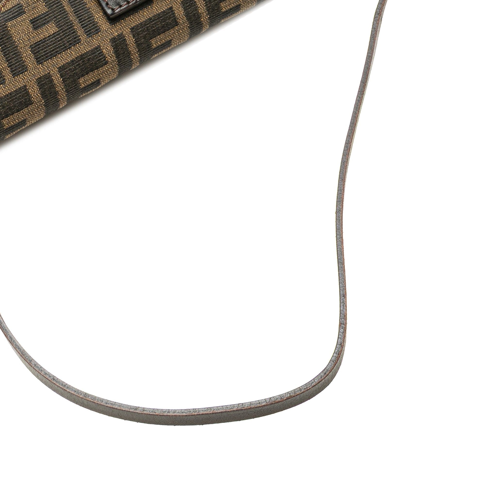 Fendi Fendi Zucca Canvas Double Flap Shoulder Bag Brown Size ONE SIZE - 13 Thumbnail