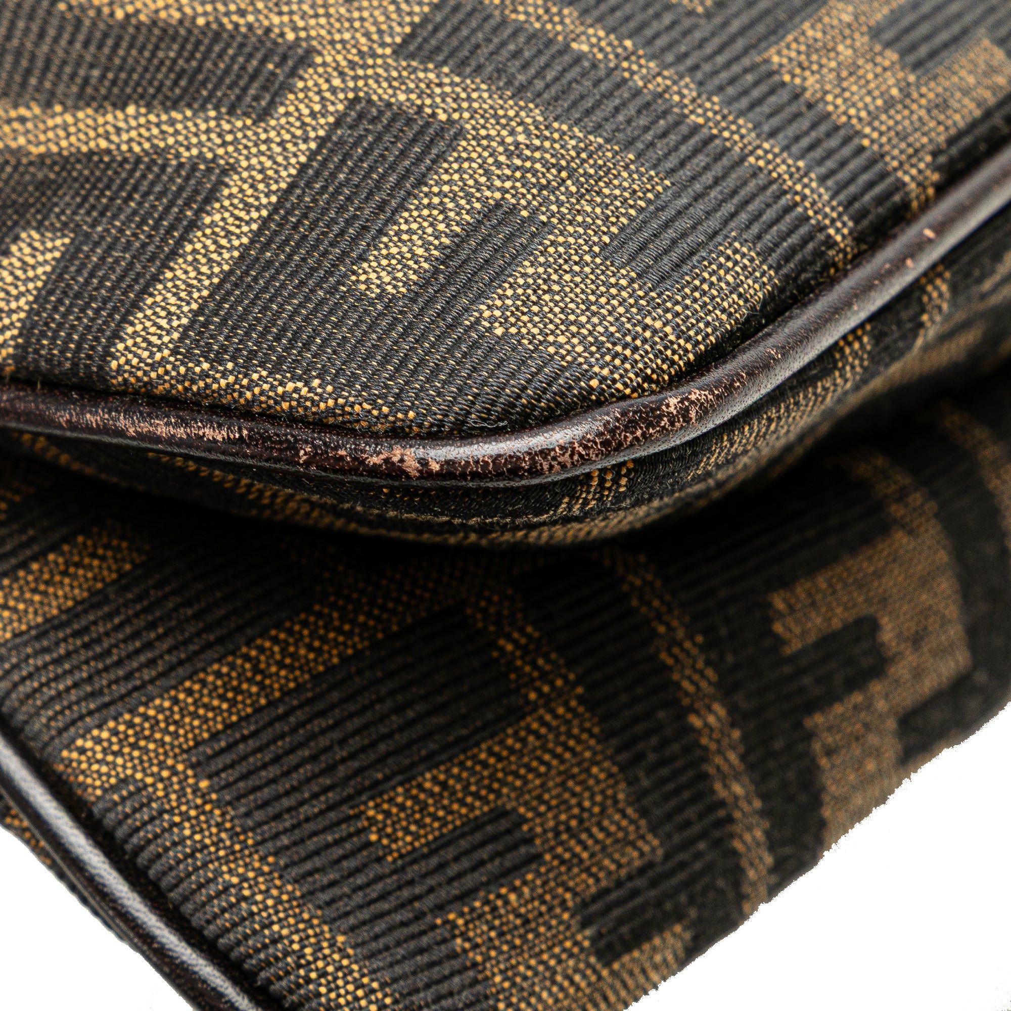 Fendi Fendi Zucca Canvas Double Flap Shoulder Bag Brown Size ONE SIZE - 11 Thumbnail