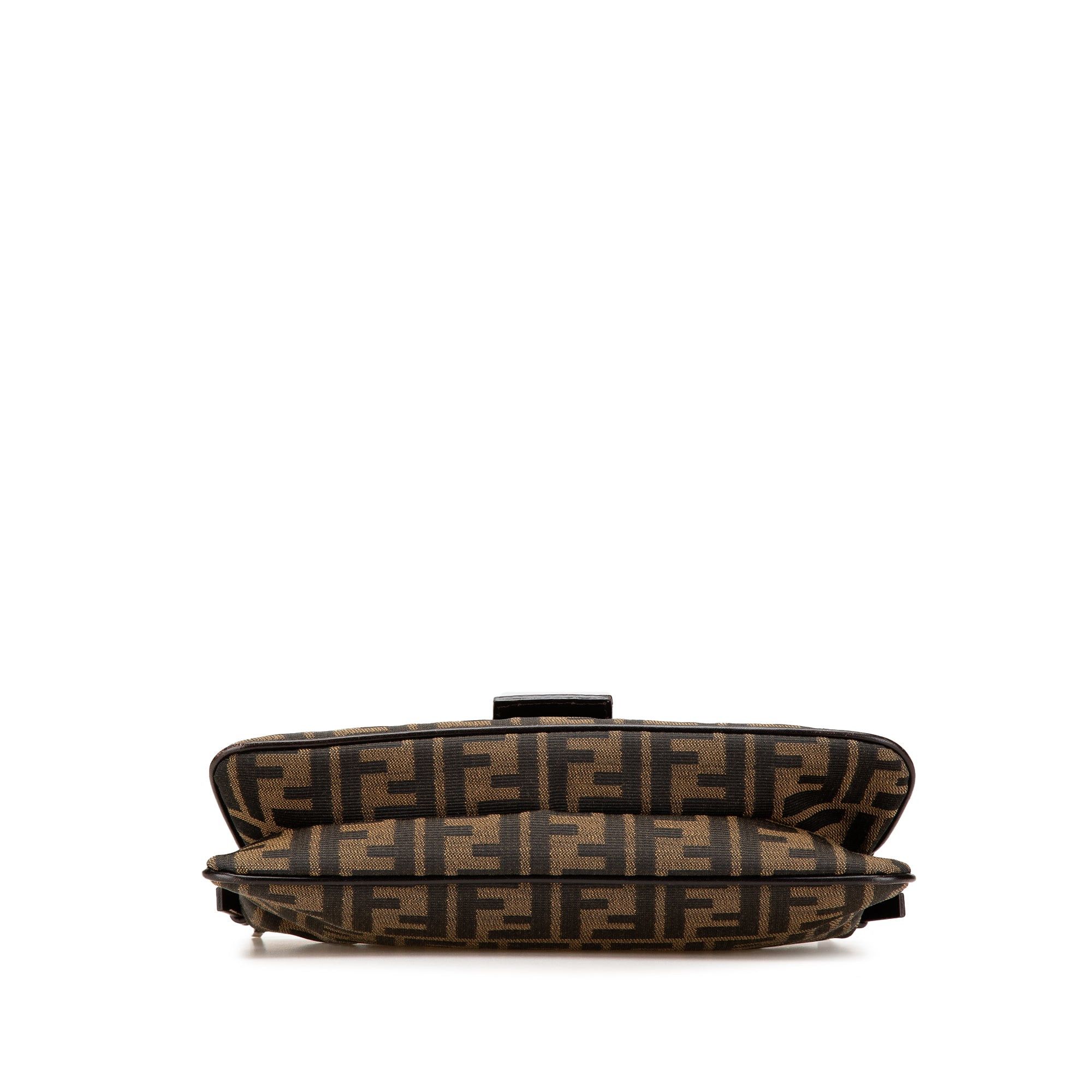 Fendi Fendi Zucca Canvas Double Flap Shoulder Bag Brown Size ONE SIZE - 3 Thumbnail