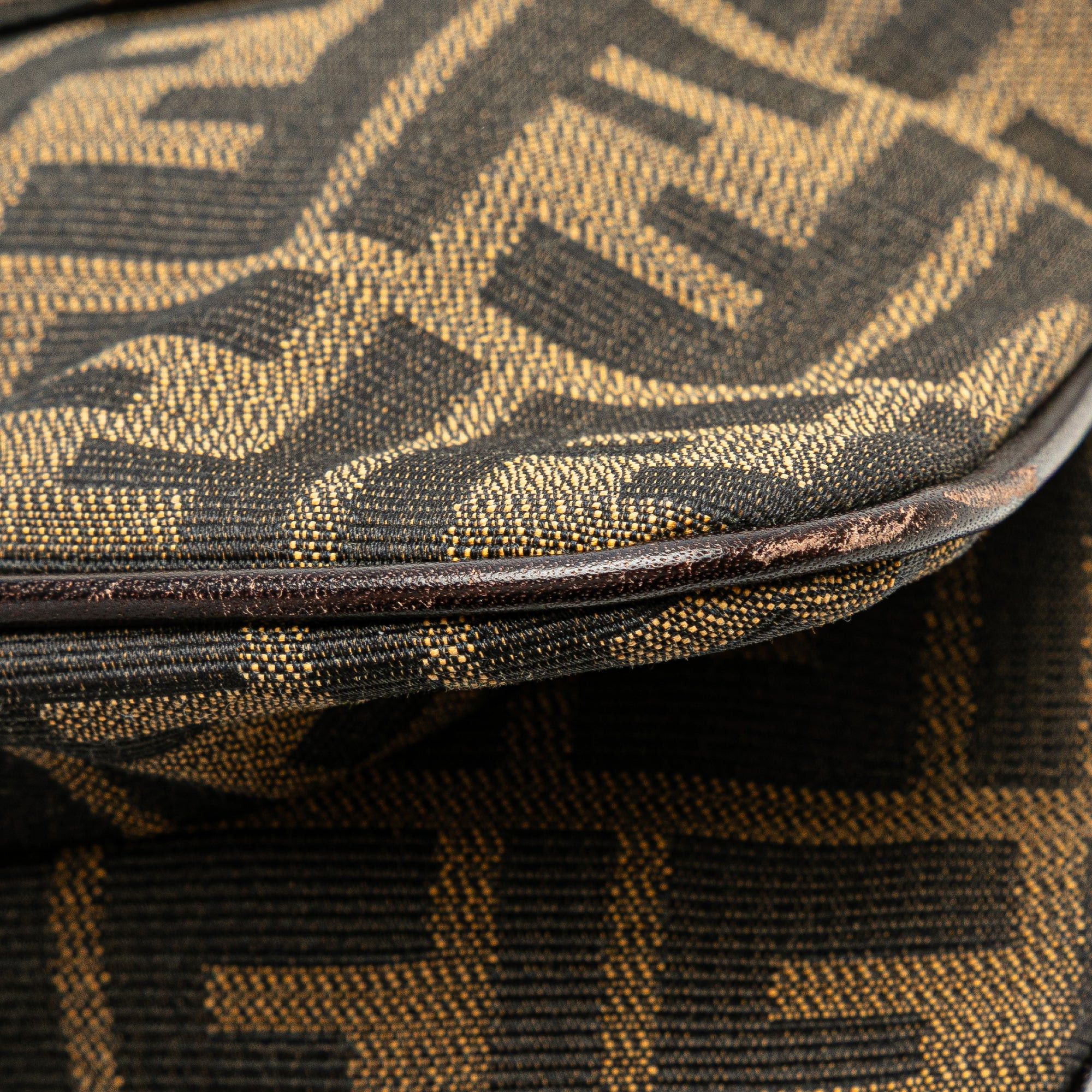 Fendi Fendi Zucca Canvas Double Flap Shoulder Bag Brown Size ONE SIZE - 12 Thumbnail
