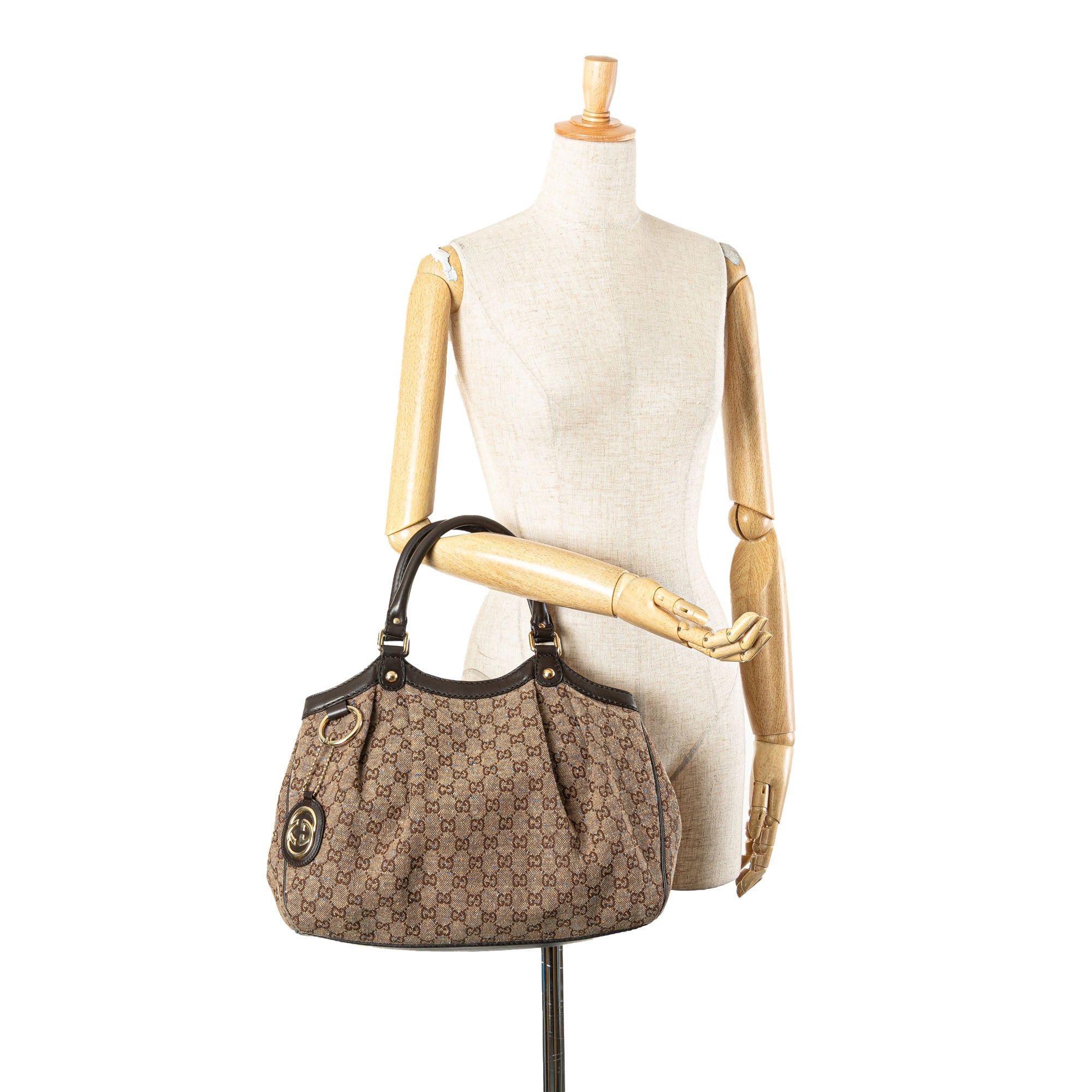 Gucci Gucci Medium GG Canvas Sukey Tote Brown Size ONE SIZE - 14 Thumbnail