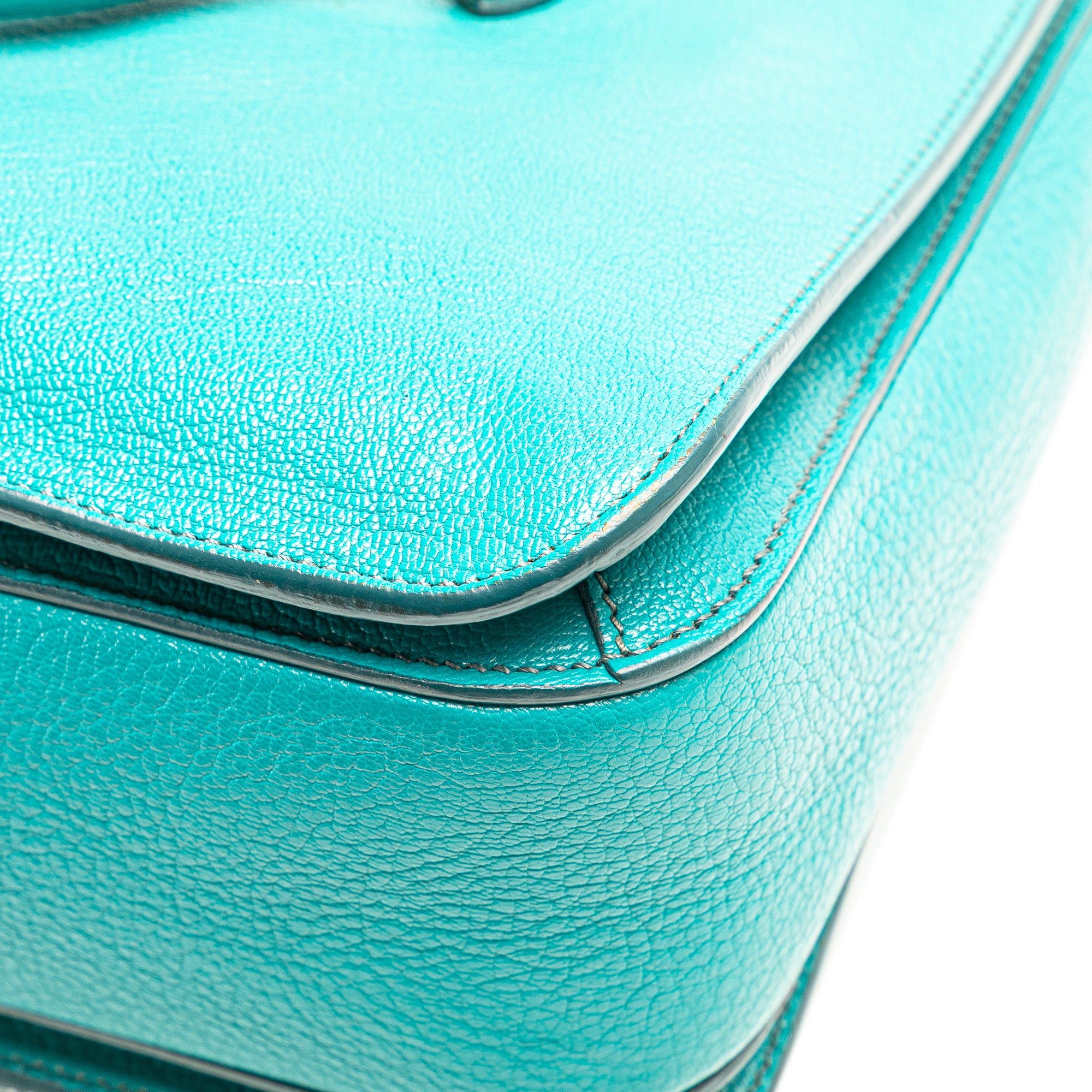 Miu Miu Miu Miu Goatskin Madras Satchel Blue Size ONE SIZE - 12 Thumbnail