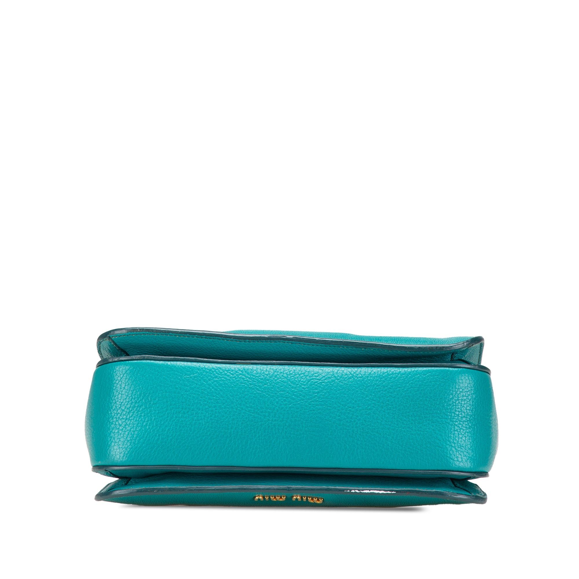 Miu Miu Miu Miu Goatskin Madras Satchel Blue Size ONE SIZE - 3 Thumbnail