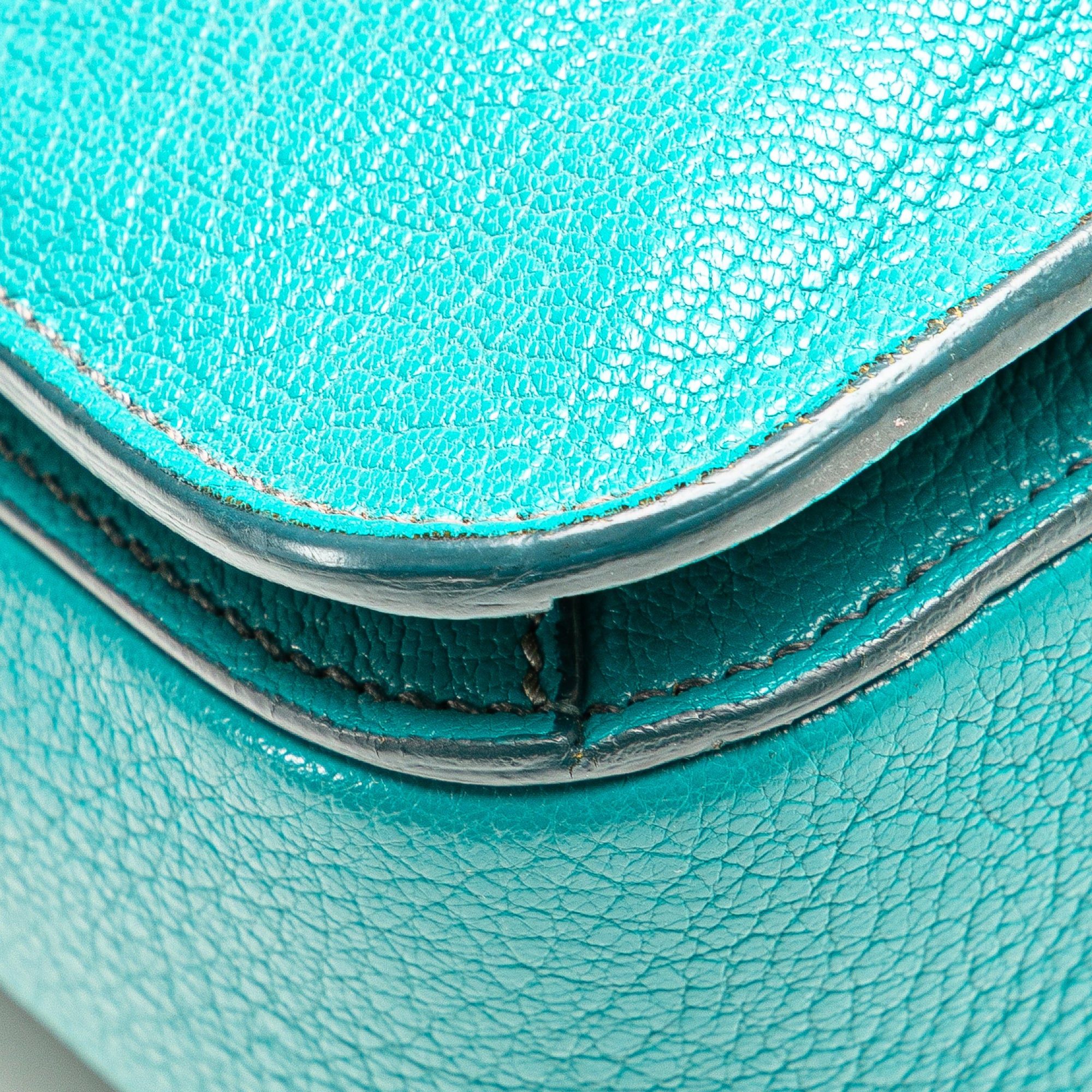 Miu Miu Miu Miu Goatskin Madras Satchel Blue Size ONE SIZE - 11 Thumbnail