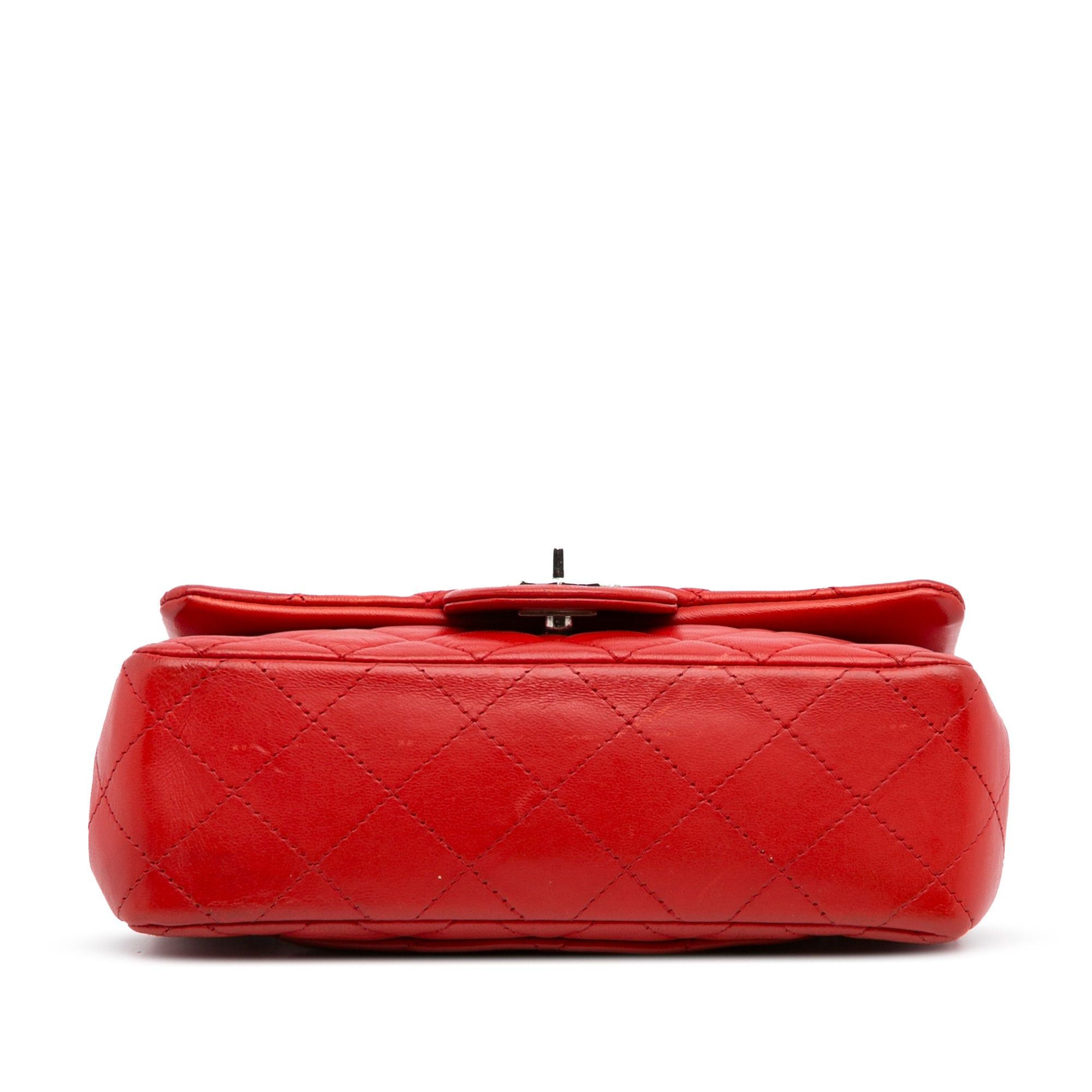Chanel Chanel New Mini Classic Lambskin Single Flap Red Size ONE SIZE - 5 Thumbnail