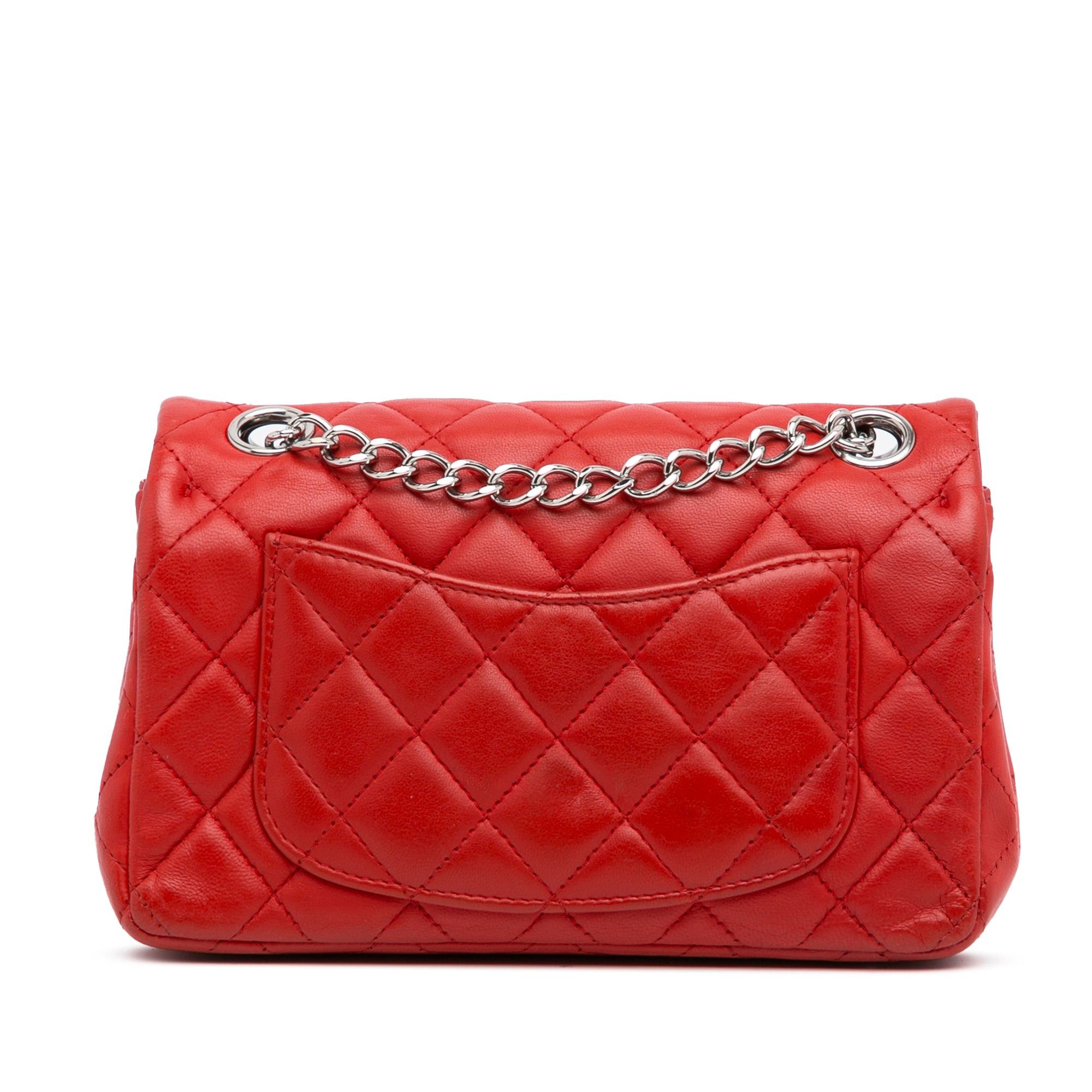 Chanel Chanel New Mini Classic Lambskin Single Flap Red Size ONE SIZE - 3 Thumbnail