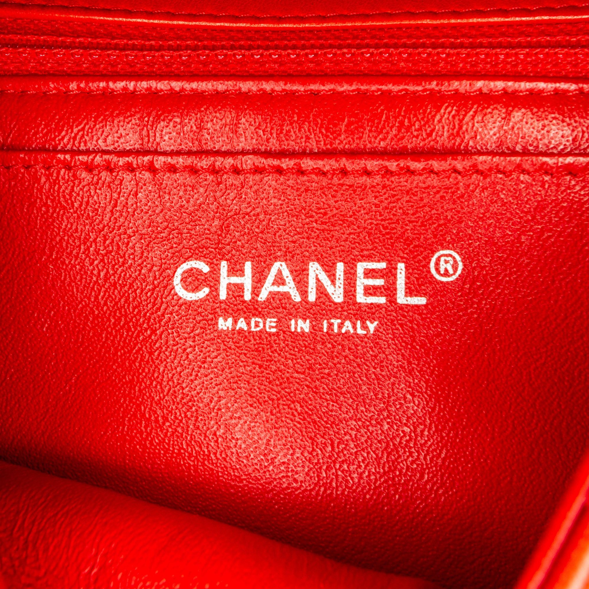 Chanel Chanel New Mini Classic Lambskin Single Flap Red Size ONE SIZE - 7 Thumbnail