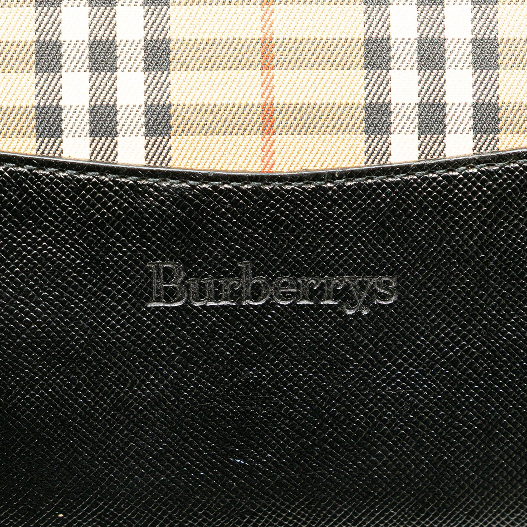 Burberry Burberry Haymarket Check Canvas Tote Brown Size ONE SIZE - 5 Thumbnail
