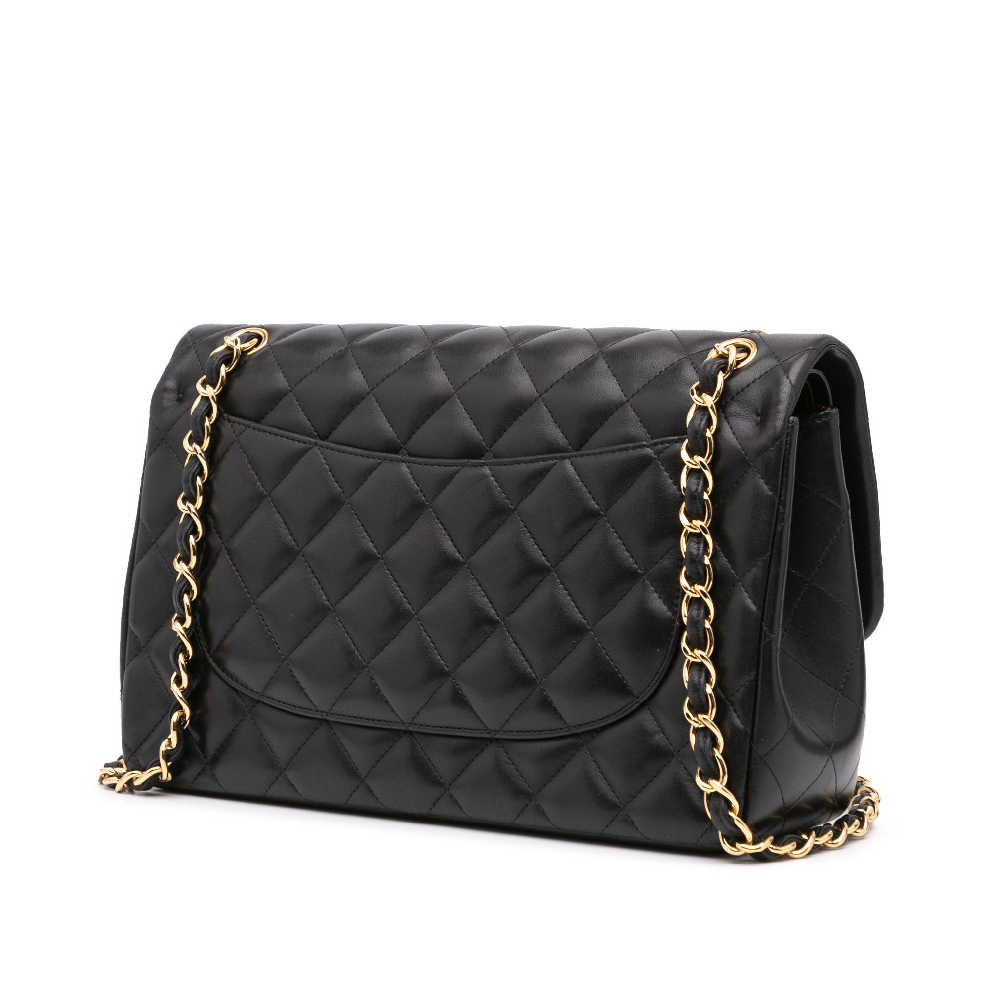 Chanel Chanel Jumbo Classic Lambskin Double Flap Black Size ONE SIZE - 2 Thumbnail