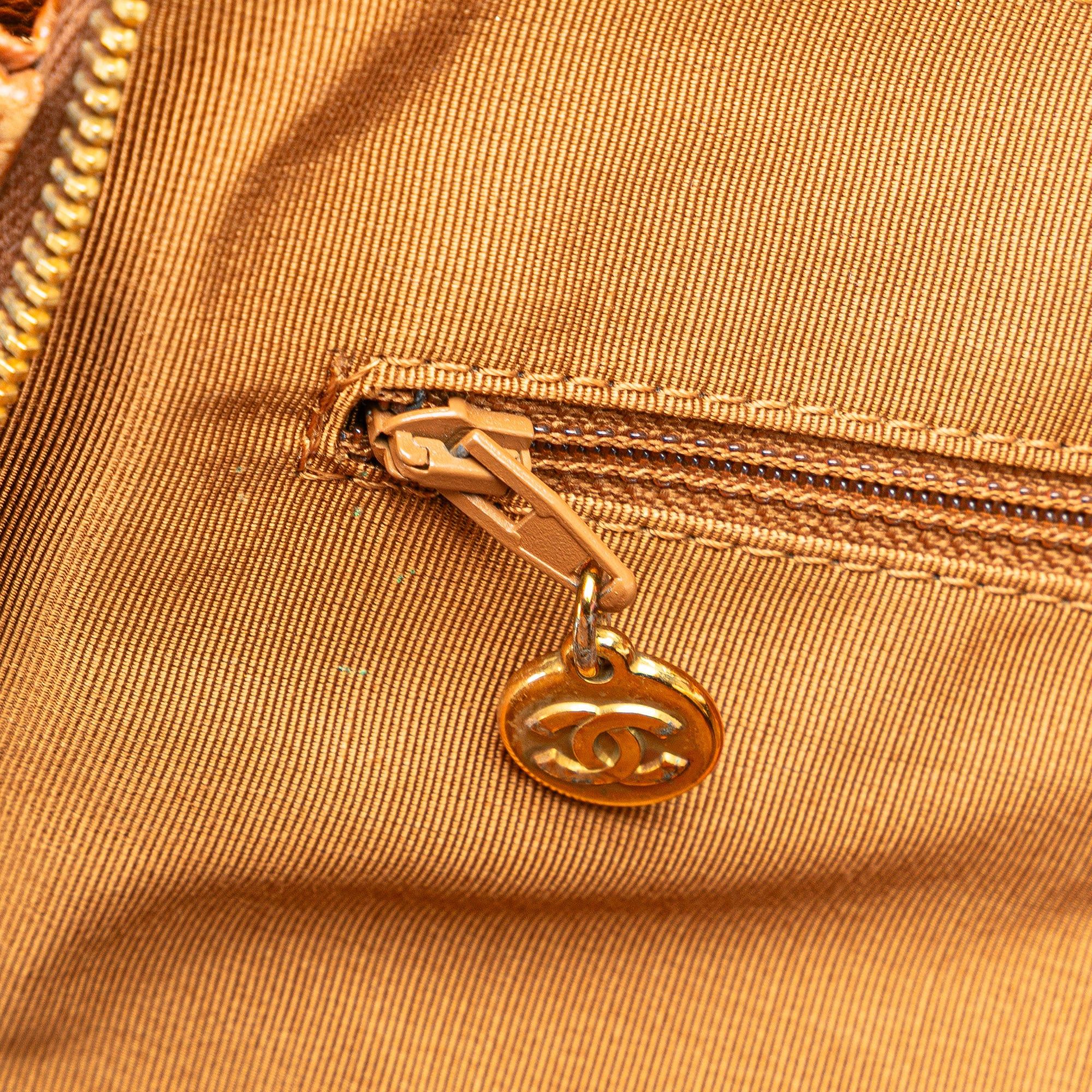 Chanel Chanel Caviar Logo Chain Tote Brown Size ONE SIZE - 8 Thumbnail