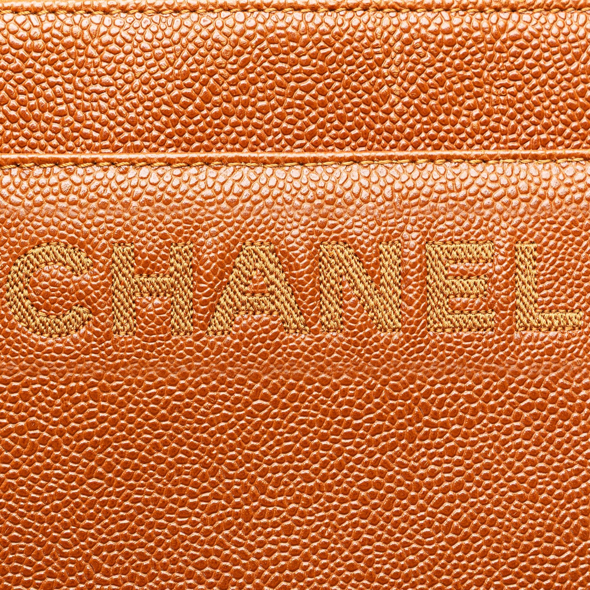 Chanel Chanel Caviar Logo Chain Tote Brown Size ONE SIZE - 5 Thumbnail
