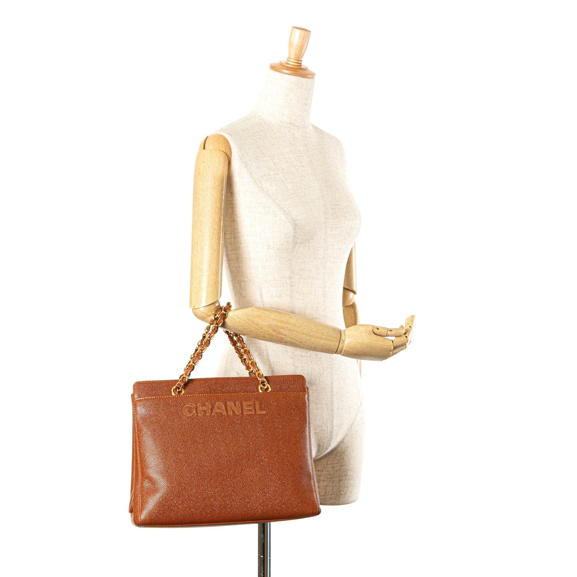 Chanel Chanel Caviar Logo Chain Tote Brown Size ONE SIZE - 12 Thumbnail