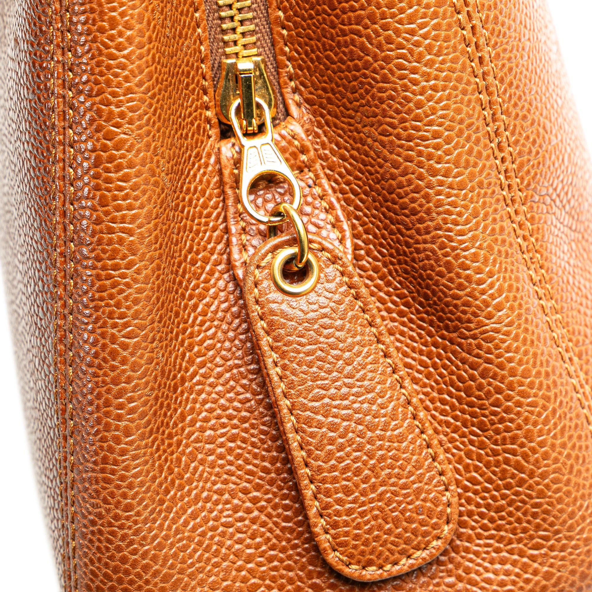Chanel Chanel Caviar Logo Chain Tote Brown Size ONE SIZE - 9 Thumbnail