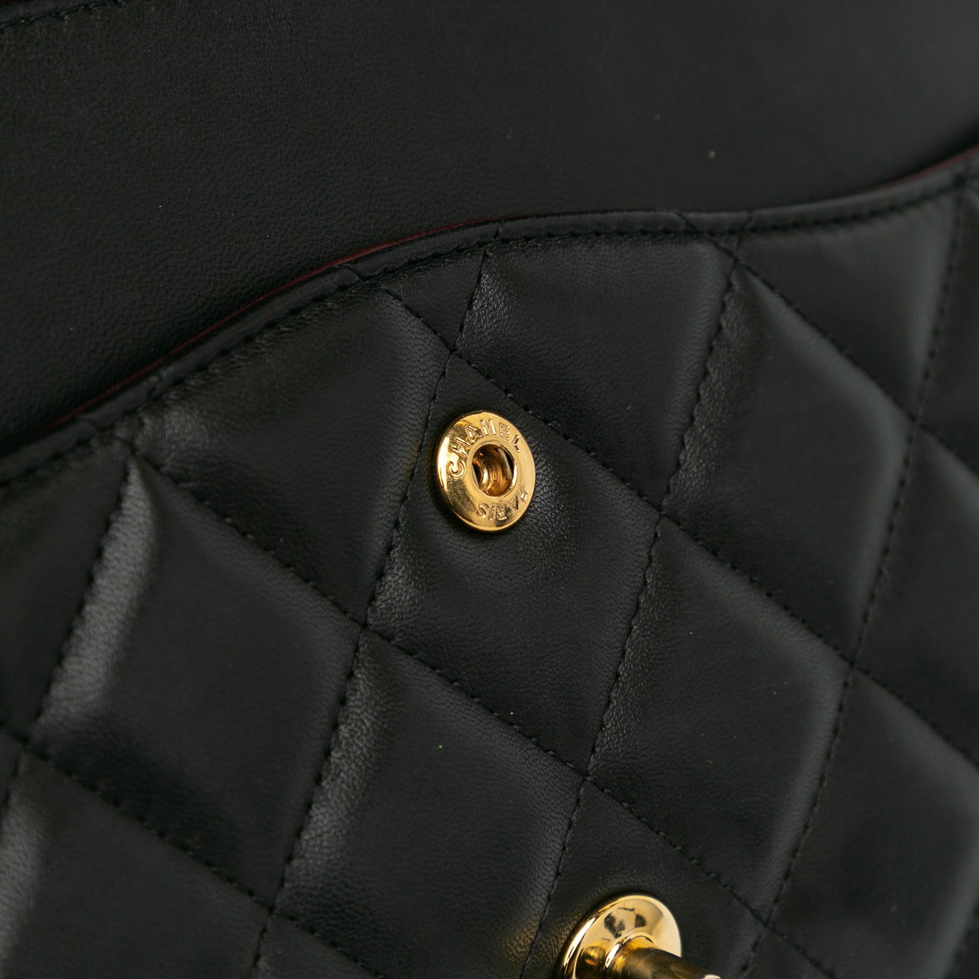 Chanel Chanel Jumbo Classic Lambskin Double Flap Black Size ONE SIZE - 9 Thumbnail