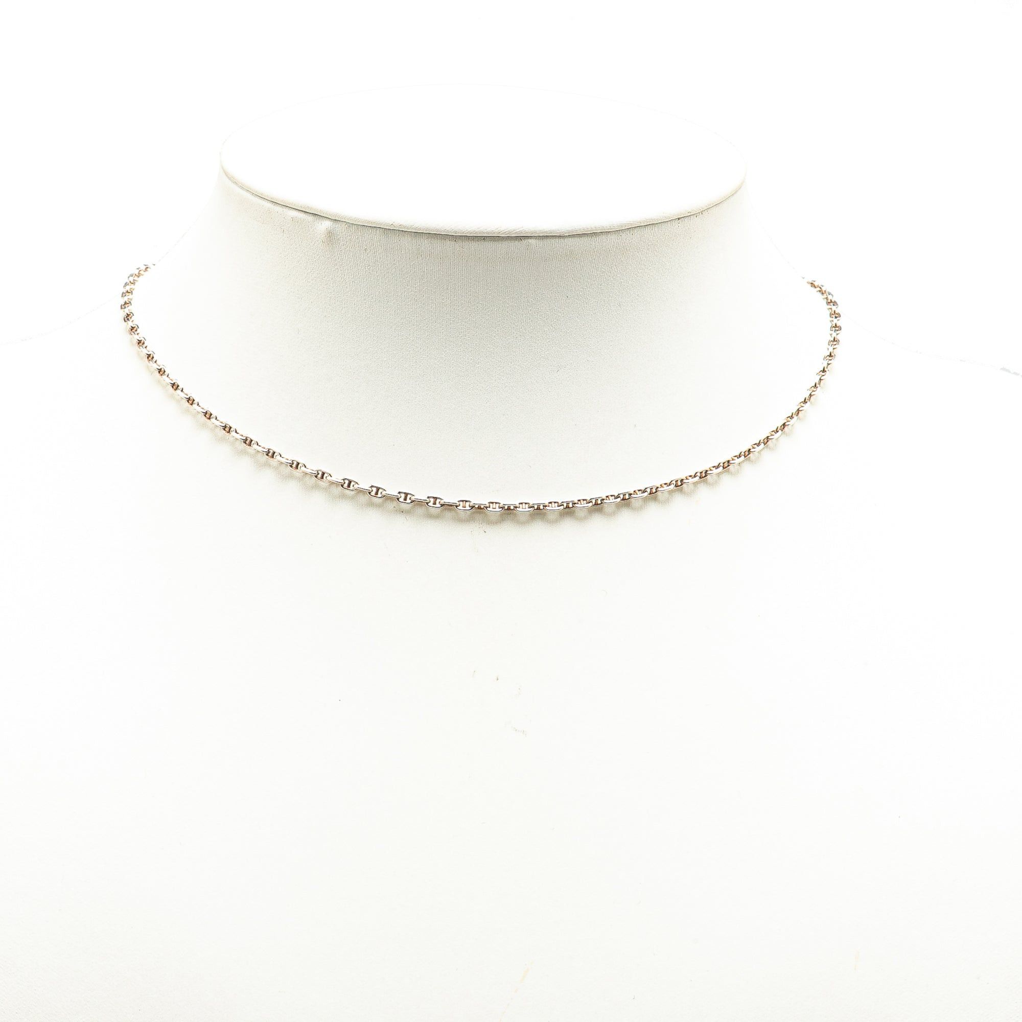 Hermes Hermès Sterling Silver Mini Chaine d'Ancre Necklace Silver Size ONE SIZE - 4 Thumbnail