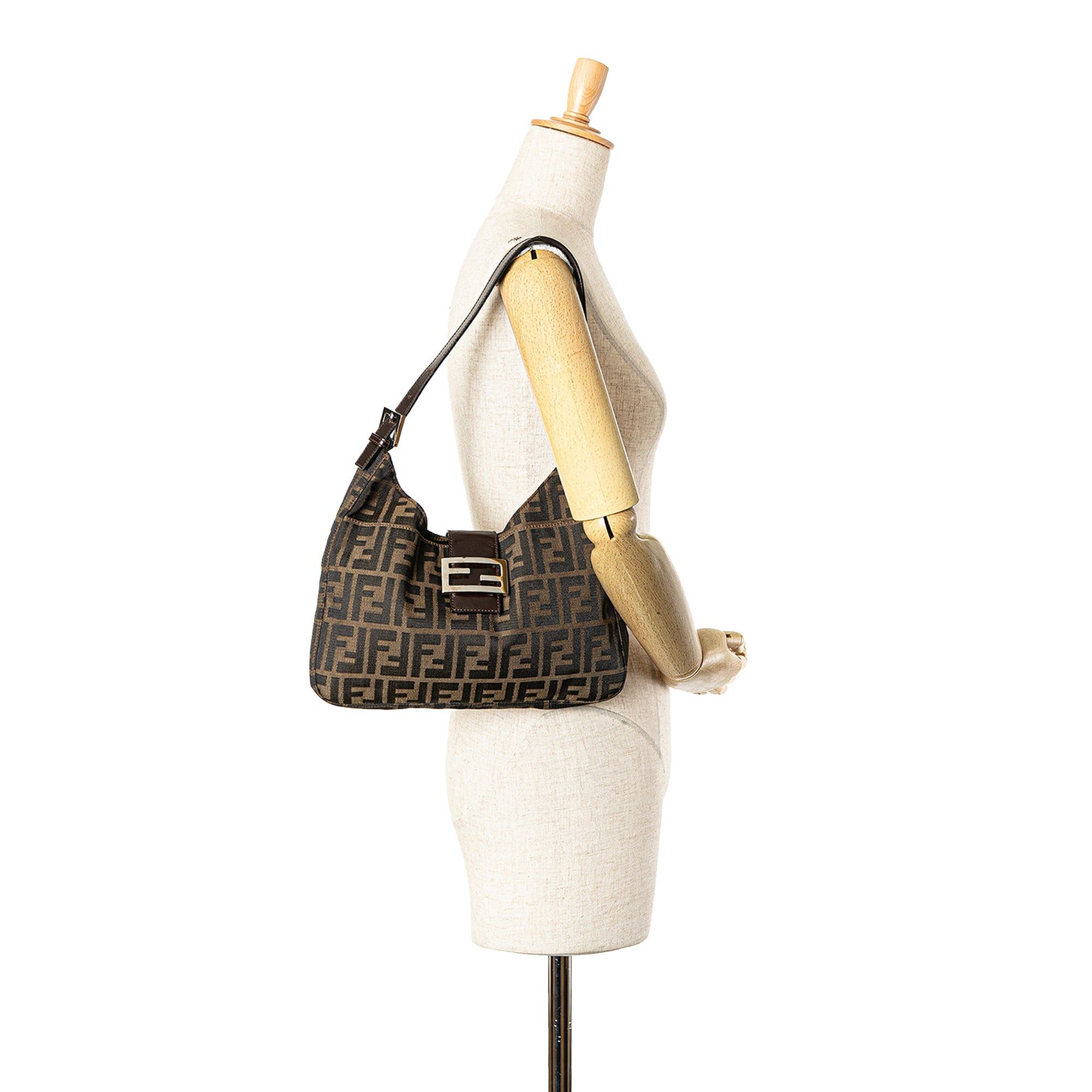 Fendi Fendi Zucca Canvas Shoulder Bag Brown Size ONE SIZE - 7 Thumbnail