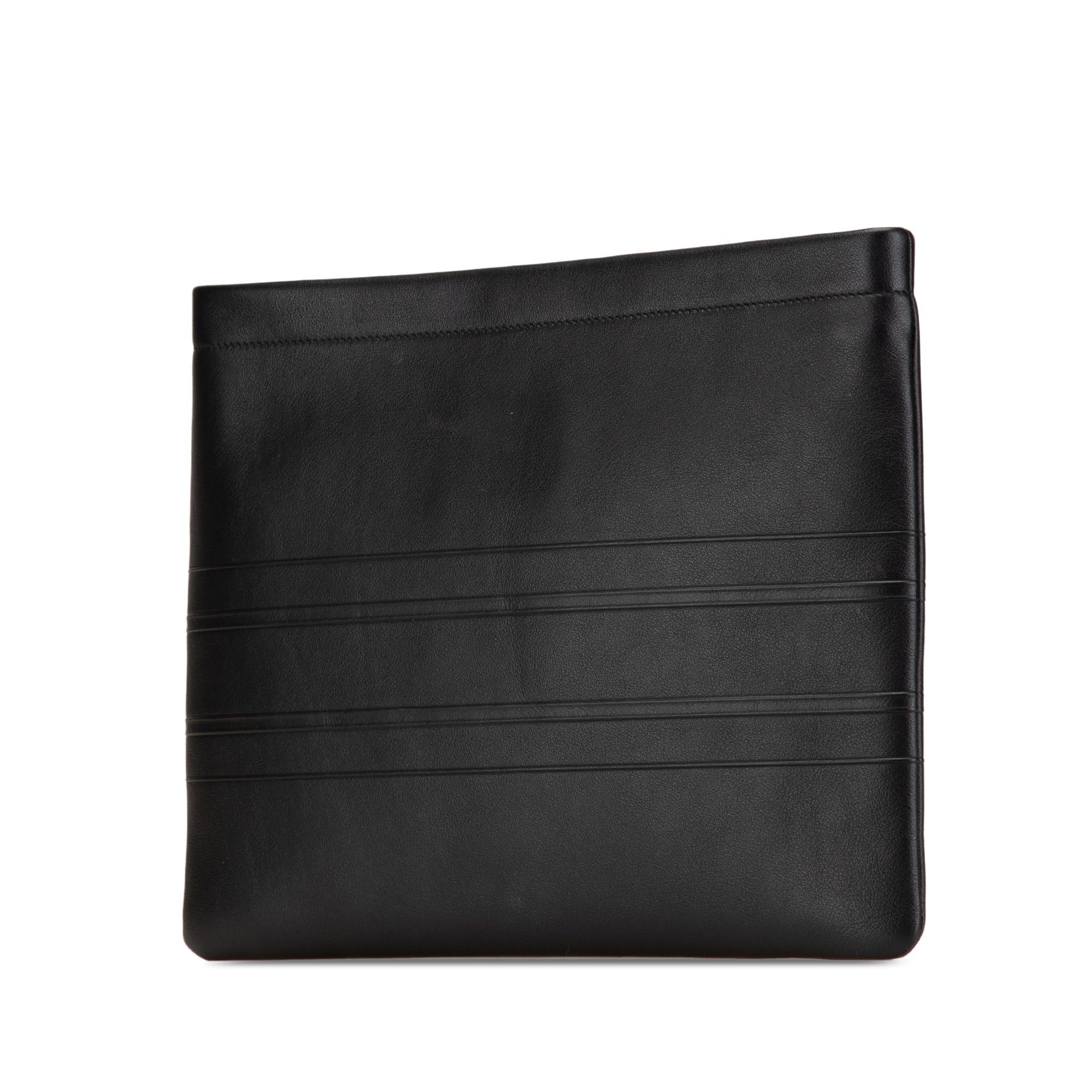 Dior Dior Embossed Calfskin Logo Zip Clutch Black Size ONE SIZE - 2 Thumbnail