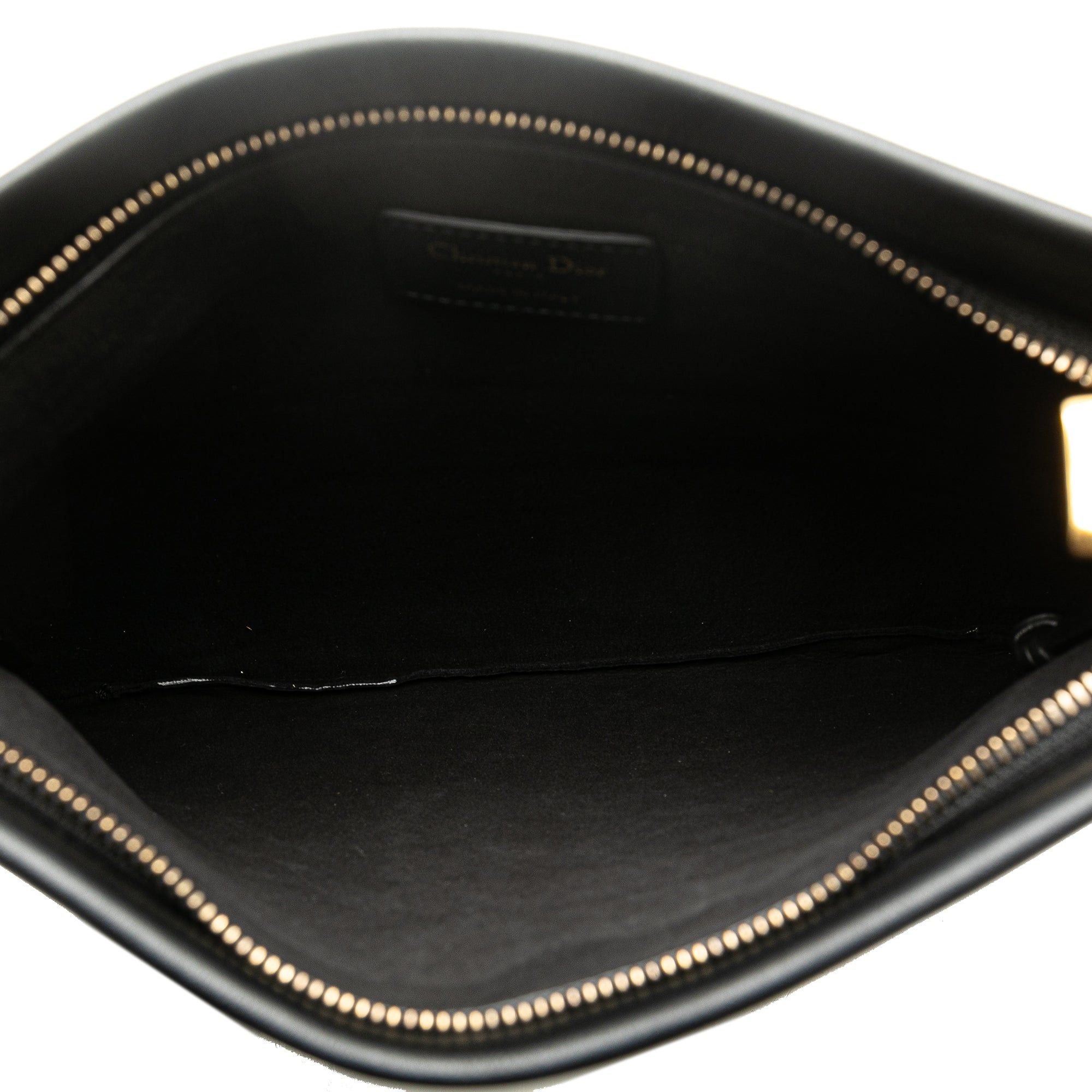 Dior Dior Embossed Calfskin Logo Zip Clutch Black Size ONE SIZE - 4 Thumbnail