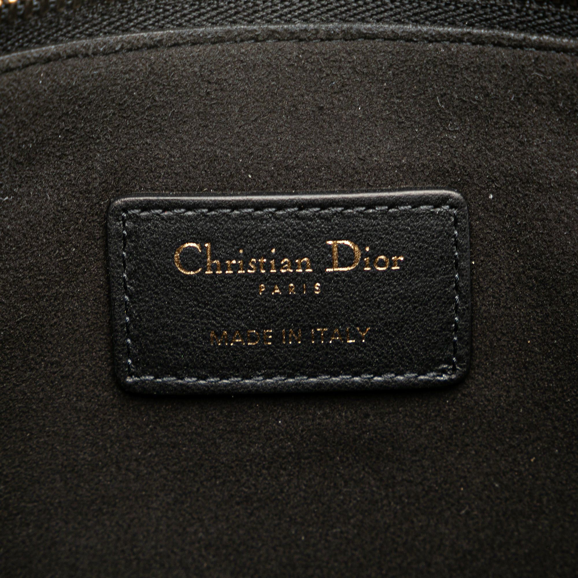 Dior Dior Embossed Calfskin Logo Zip Clutch Black Size ONE SIZE - 5 Thumbnail