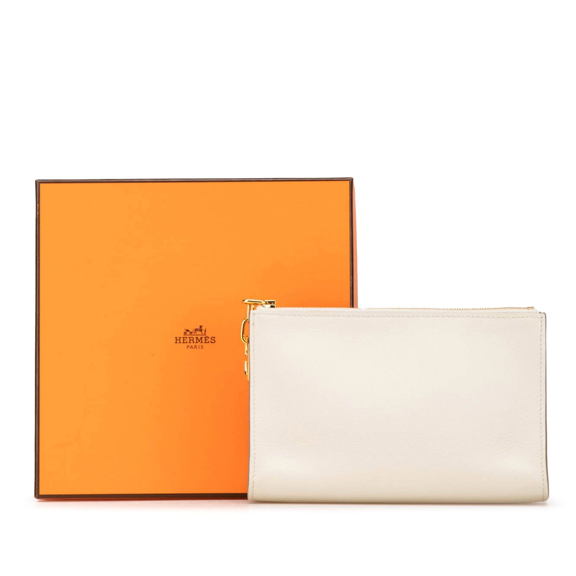 Hermes Hermès Evercolor Zip Chaine d'Ancre Pouch PM White Size ONE SIZE - 8 Thumbnail