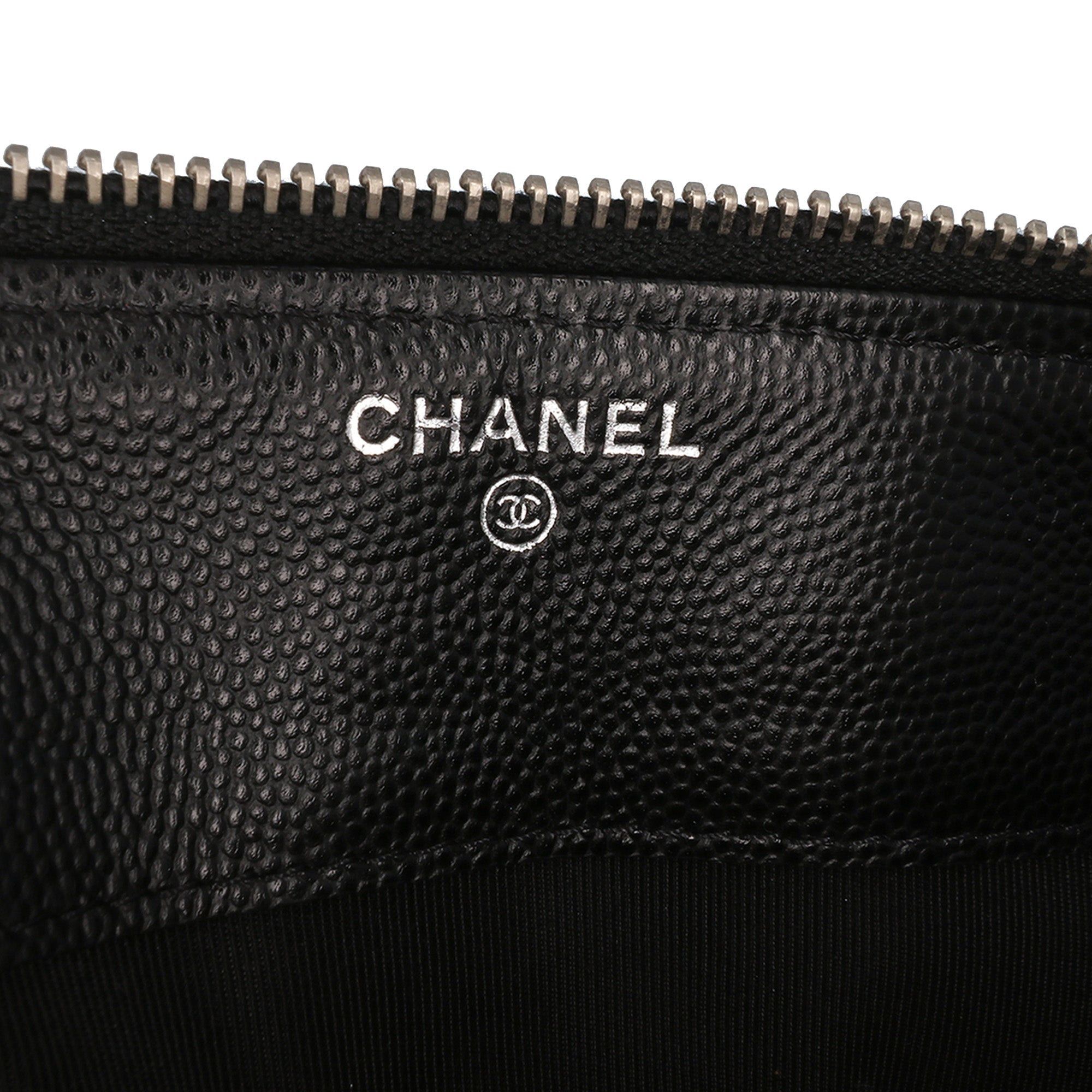 Chanel Chanel CC Chevron Caviar Pouch Black Size ONE SIZE - 7 Thumbnail