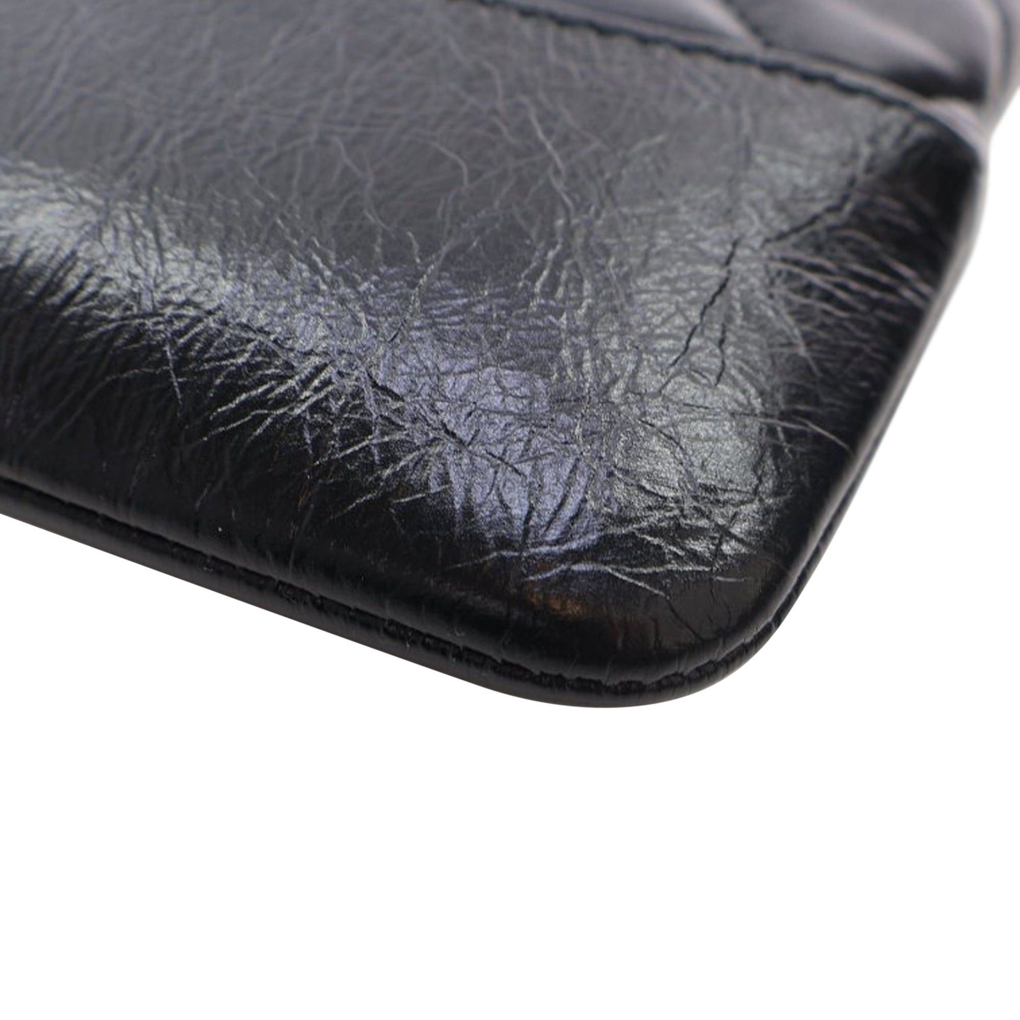 Chanel Chanel Medium Aged Calfskin Gabrielle O Case Clutch Black Size ONE SIZE - 9 Thumbnail
