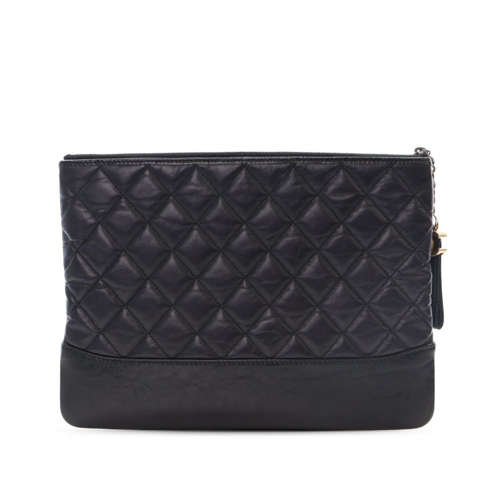 Chanel Chanel Medium Aged Calfskin Gabrielle O Case Clutch Black Size ONE SIZE - 2 Thumbnail