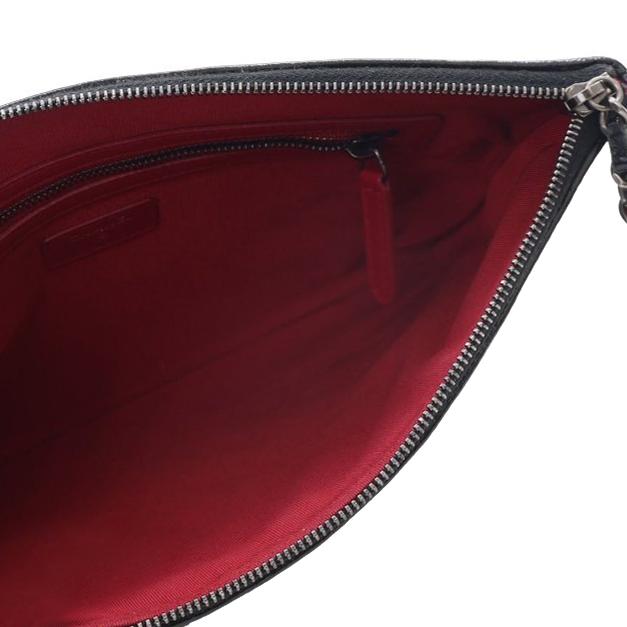 Chanel Chanel Medium Aged Calfskin Gabrielle O Case Clutch Black Size ONE SIZE - 4 Thumbnail