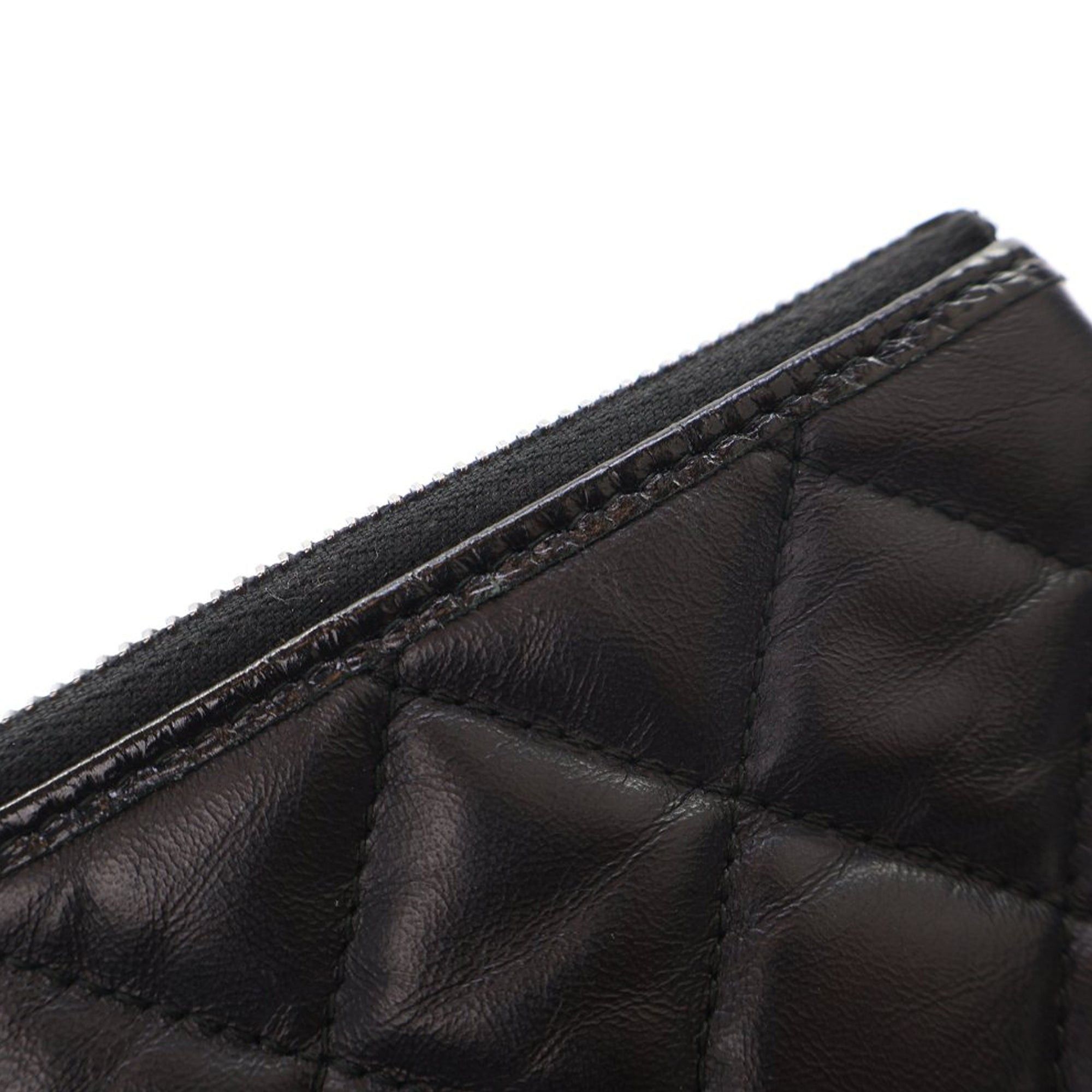 Chanel Chanel Medium Aged Calfskin Gabrielle O Case Clutch Black Size ONE SIZE - 8 Thumbnail