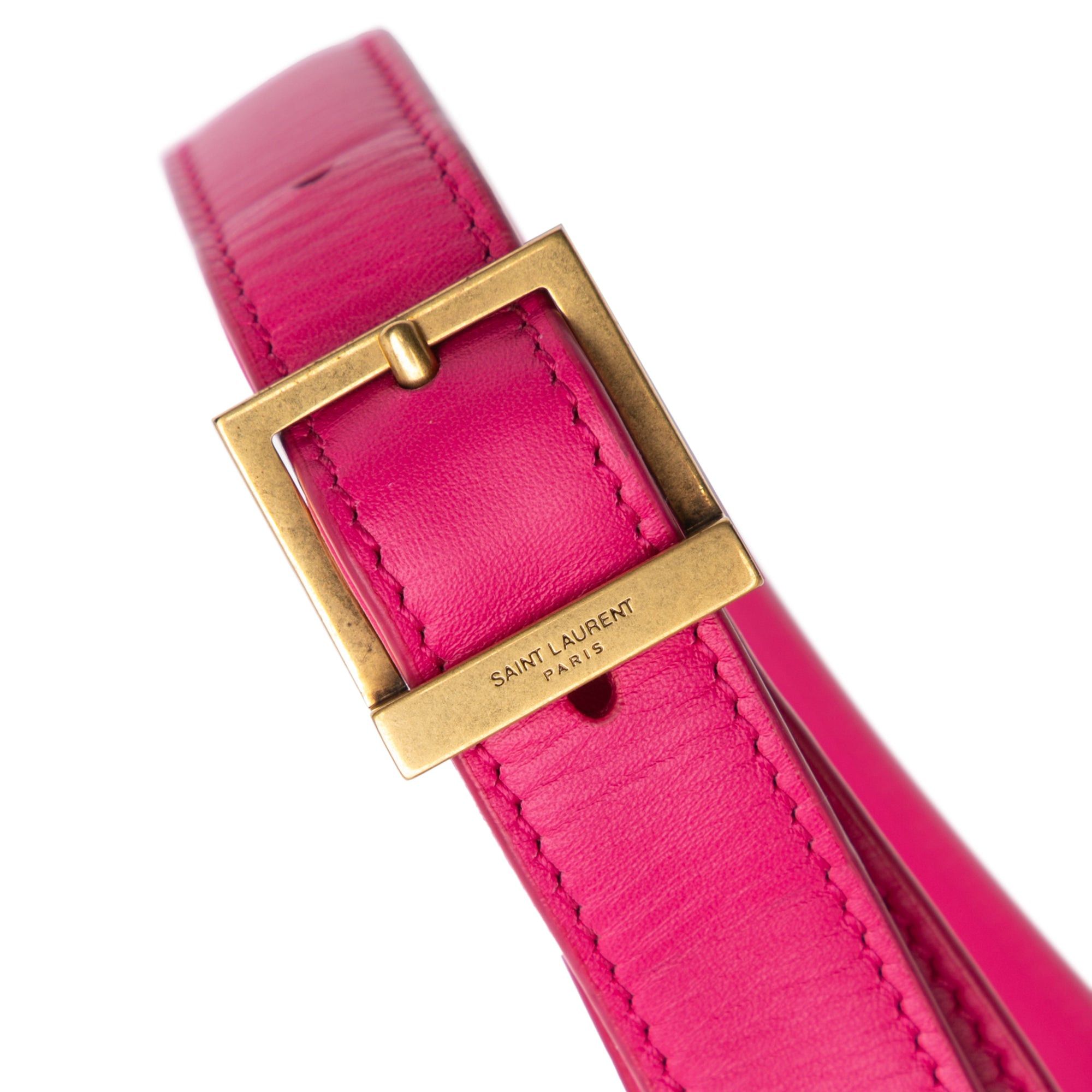 Saint Laurent Paris Saint Laurent Leather Le 5 a 7 Shoulder Bag Pink Size ONE SIZE - 7 Thumbnail