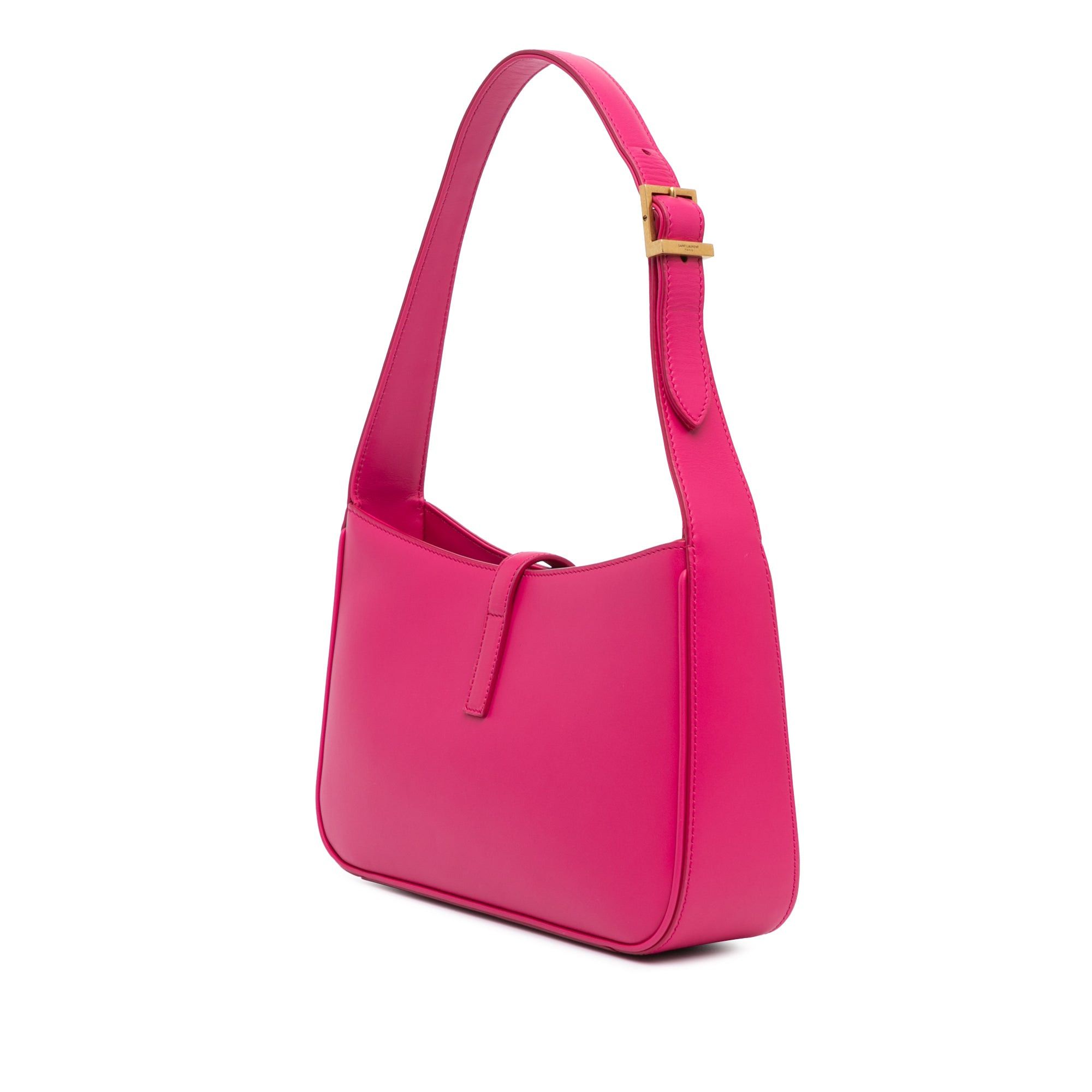 Saint Laurent Paris Saint Laurent Leather Le 5 a 7 Shoulder Bag Pink Size ONE SIZE - 2 Thumbnail