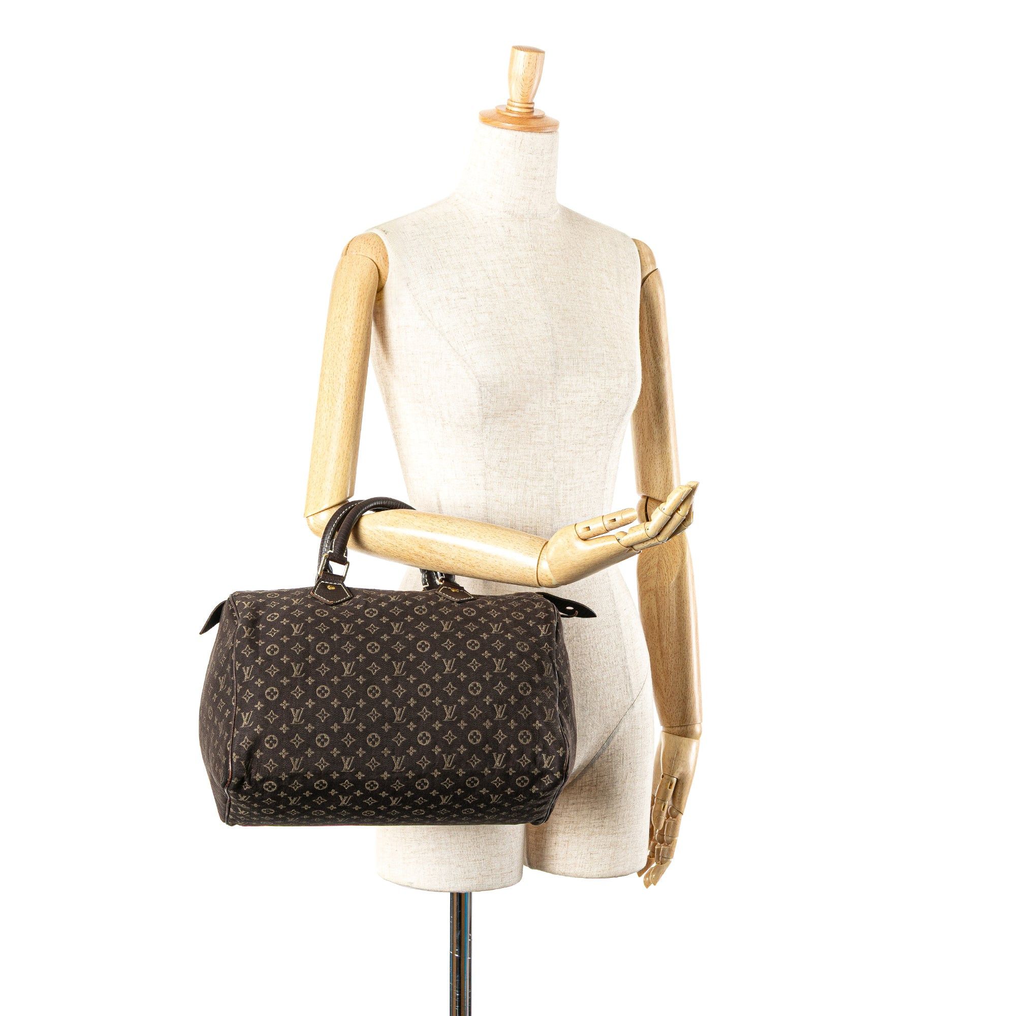 Louis Vuitton Louis Vuitton Monogram Mini Lin Speedy 30 Brown Size ONE SIZE - 14 Thumbnail