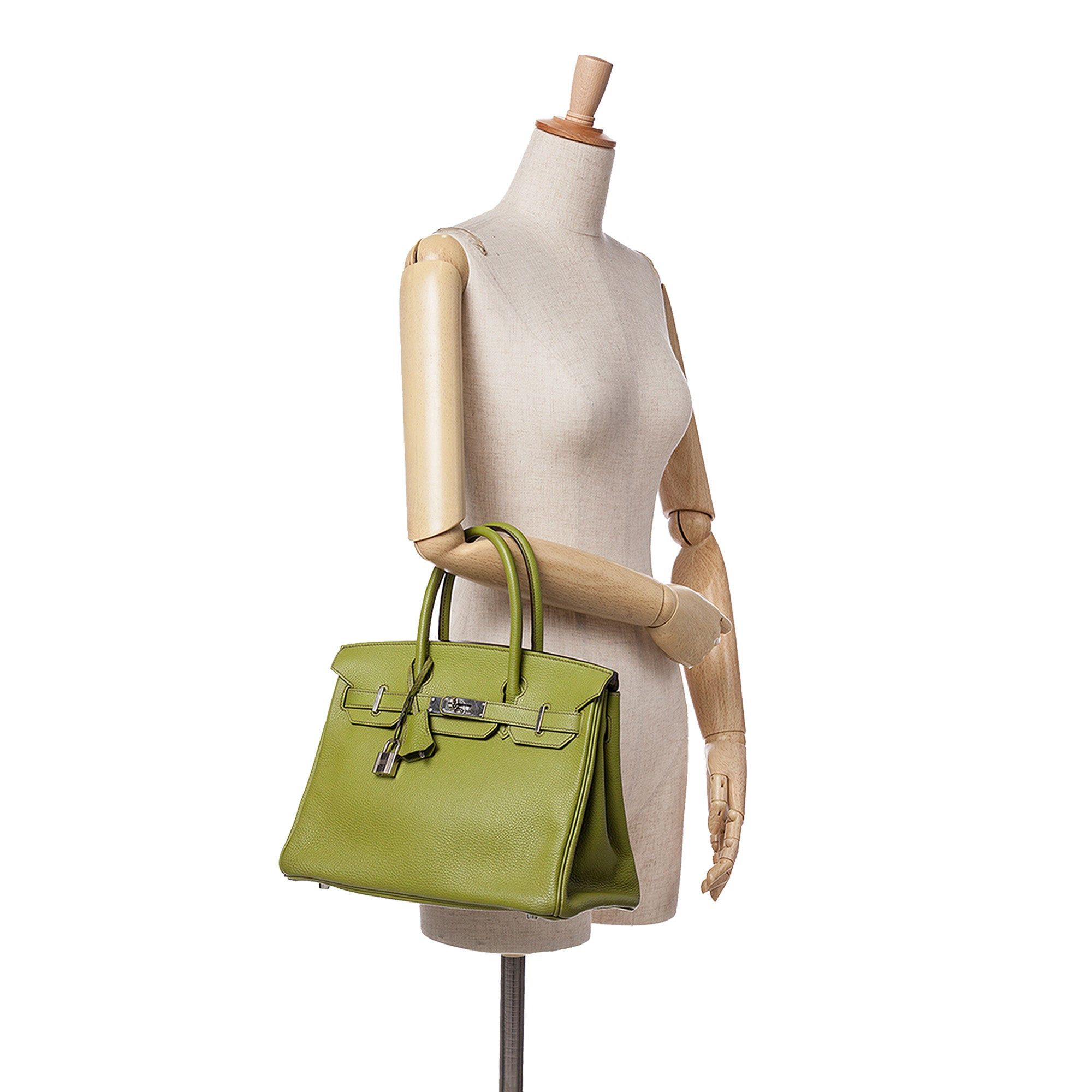 Hermes Hermès Togo Birkin Retourne 30 Green Size ONE SIZE - 9 Thumbnail