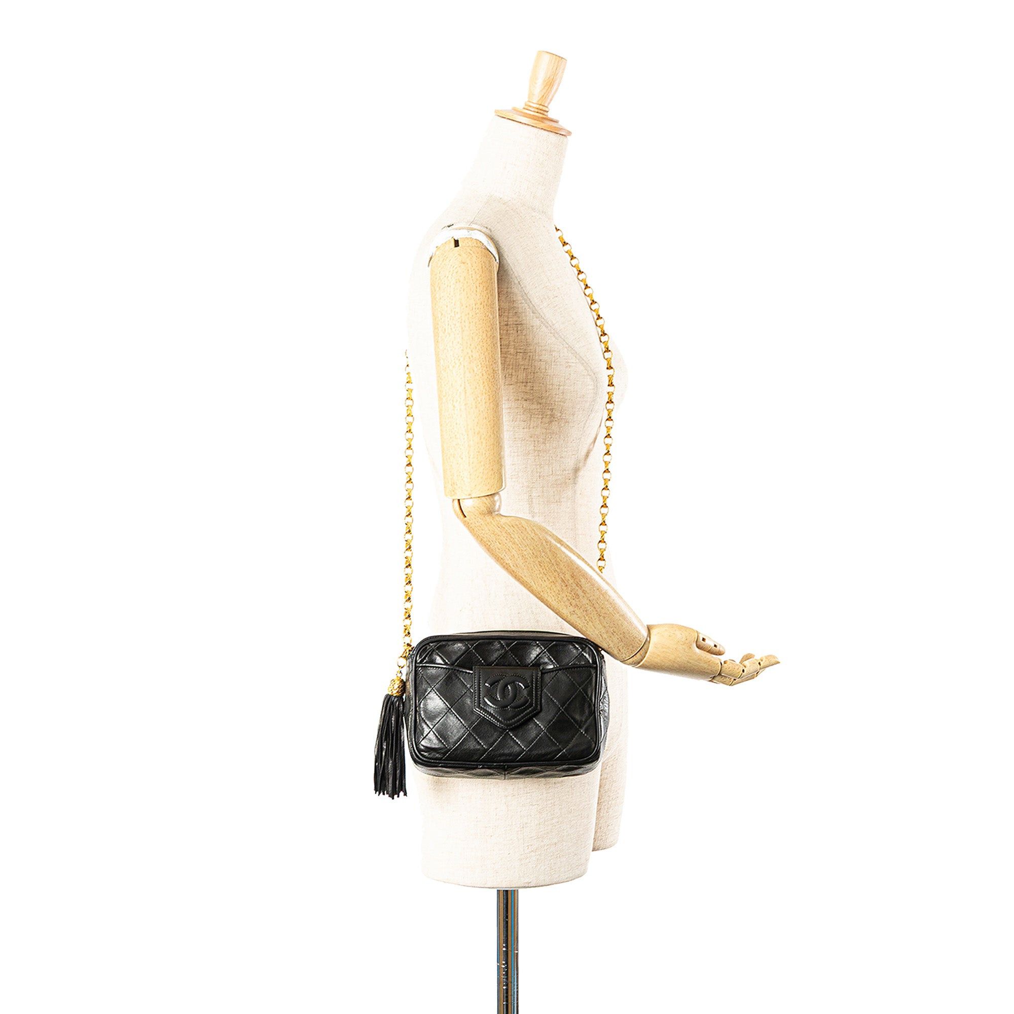 Chanel Chanel CC Quilted Lambskin Tassel Camera Bag Black Size ONE SIZE - 13 Thumbnail