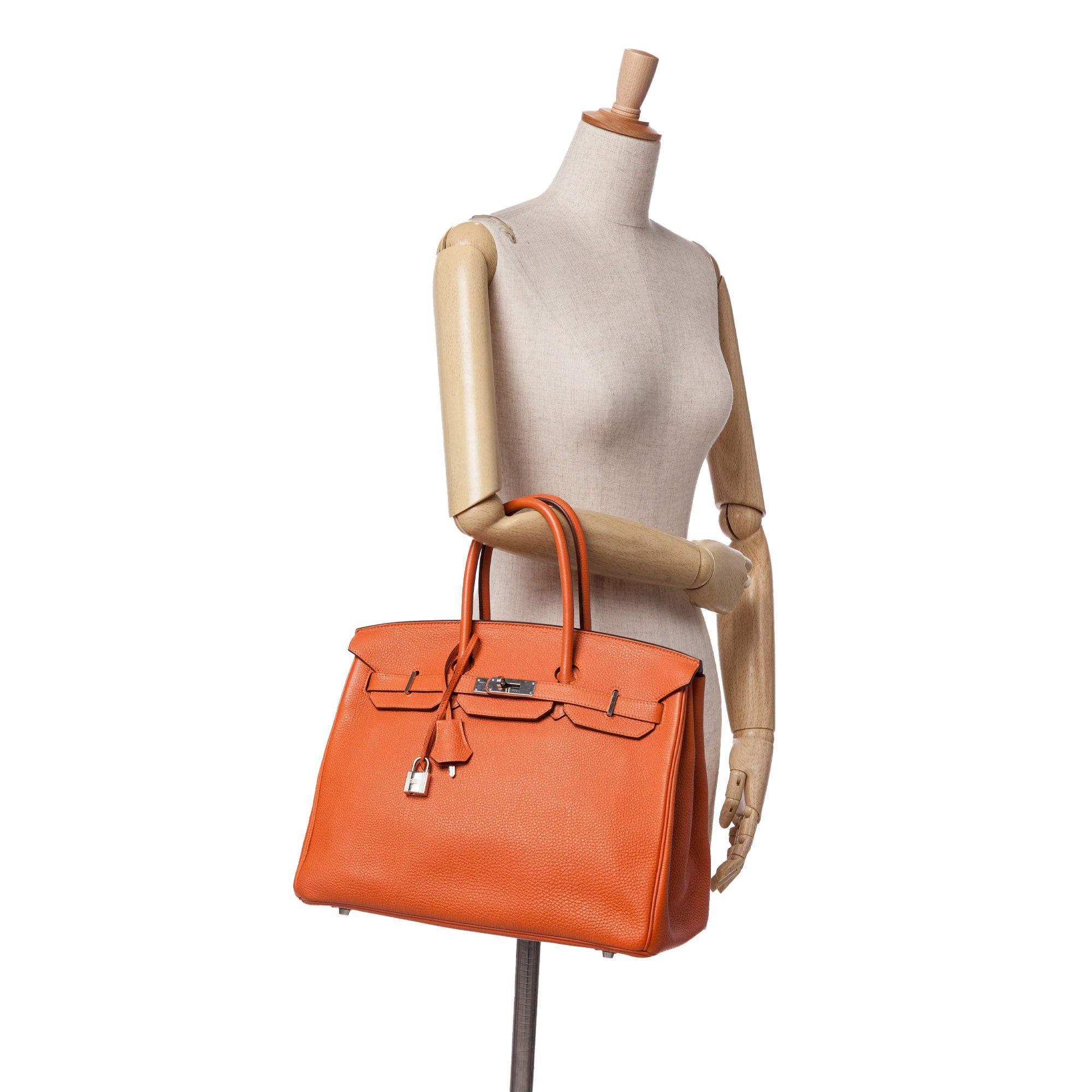 Hermes Hermès Togo Birkin Retourne 35 Orange Size ONE SIZE - 10 Thumbnail