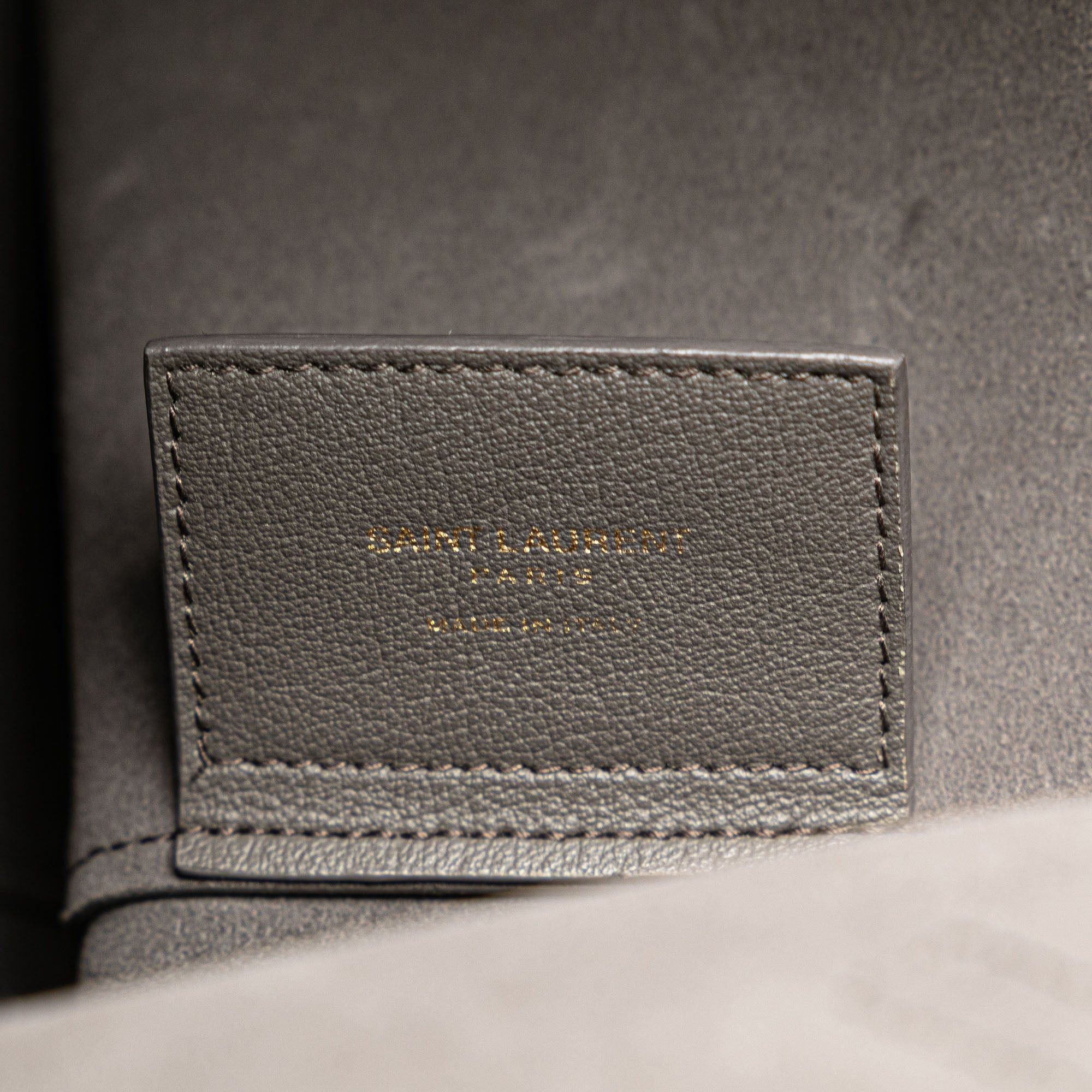 Saint Laurent Paris Saint Laurent Toy Leather North South Shopping Tote Gray Size ONE SIZE - 5 Thumbnail