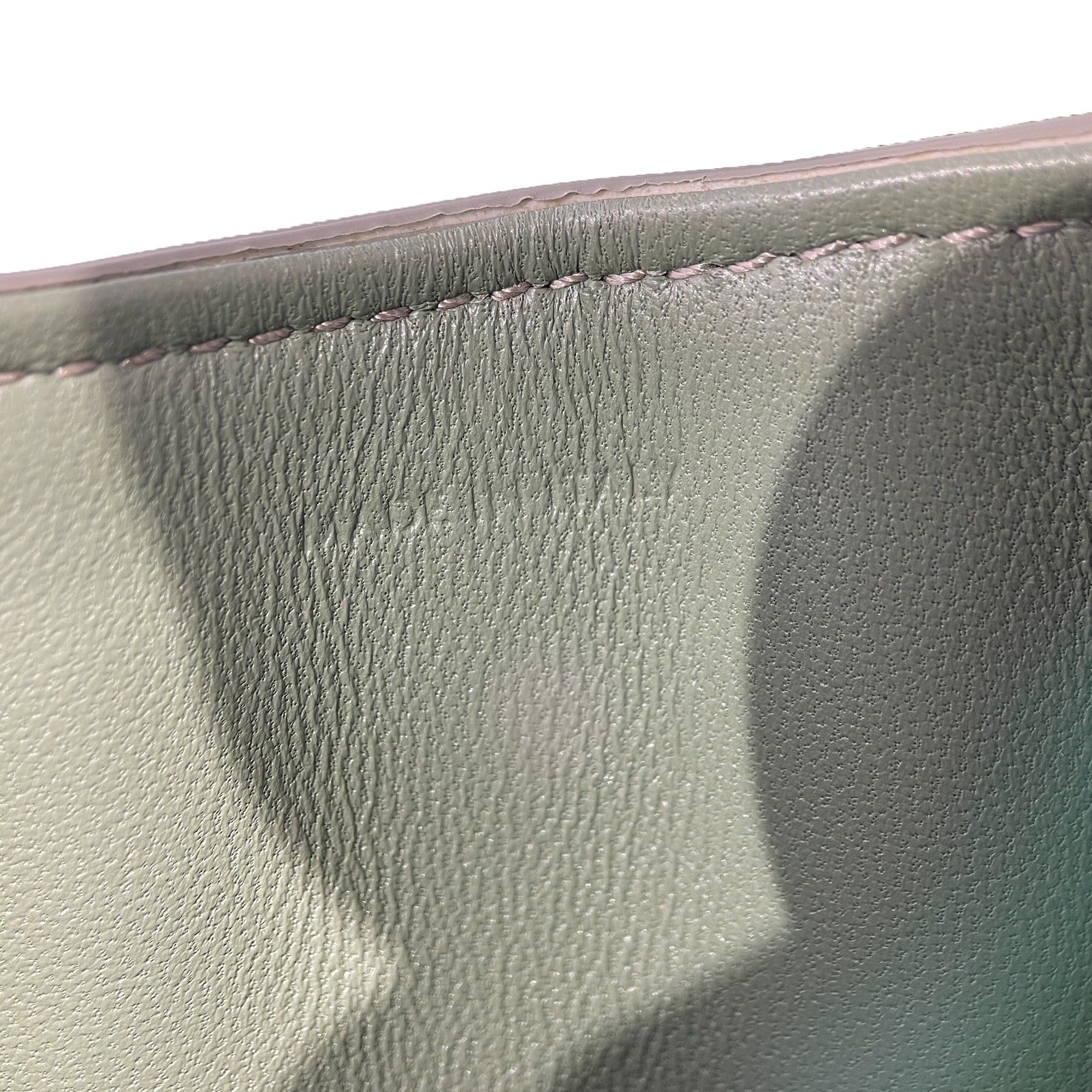 Celine Celine Shiny Calfskin Triomphe Besace Clea Chain Crossbody Green Size ONE SIZE - 7 Thumbnail