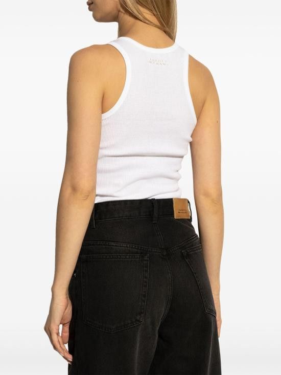 Isabel Marant ISABEL MARANT Women Tops TS0225FAA2N39I 20WH WHITE Size S / US 4 / IT 40 - 4 Thumbnail